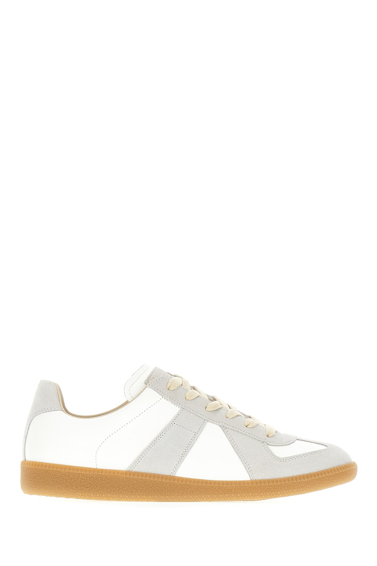 Maison Margiela Two-tone Leather And Suede Replica Sneakers In Multicolor