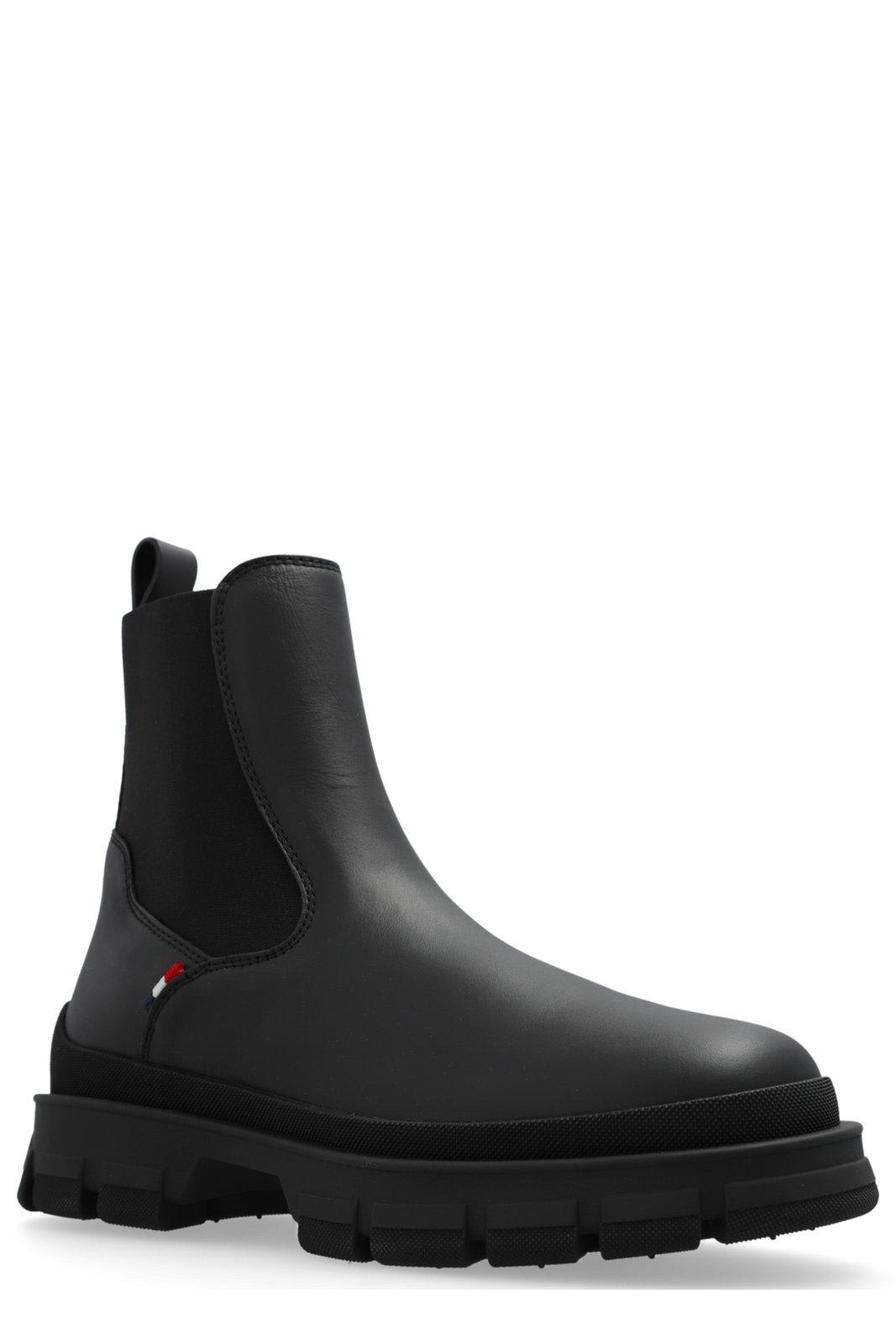 Shop Moncler Hevea Chelsea Boots In Black