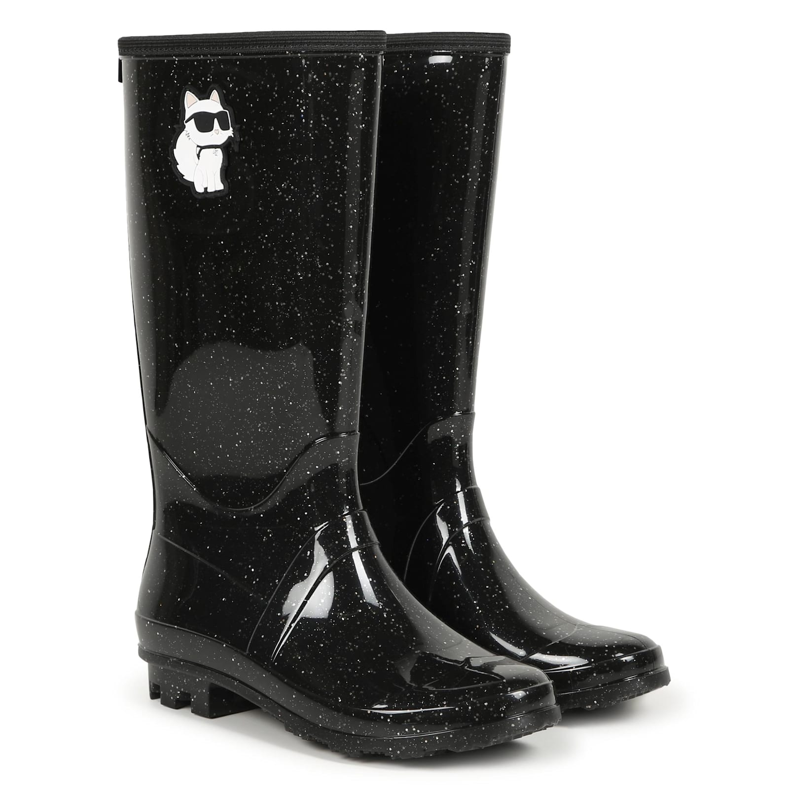 Shop Karl Lagerfeld Choupette Rain Boots In Black