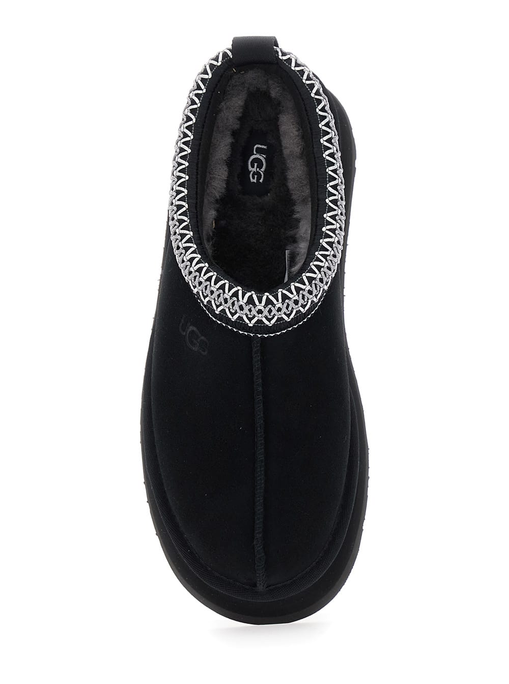 Ugg Tasman Slip-on Shearling Flat Mules In Black