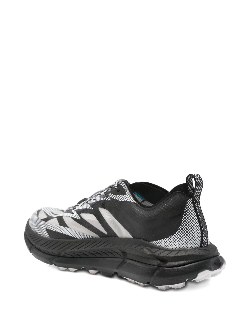 Hoka Mafate Speed 4 Lite Black Low Top Sneakers With Mesh Panels In Tech Fabric Unisex In Black