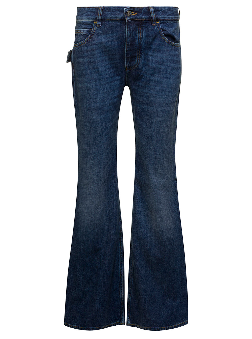 Bottega Veneta Blue Flared 5-pocket Jeans In Cotton Denim Woman