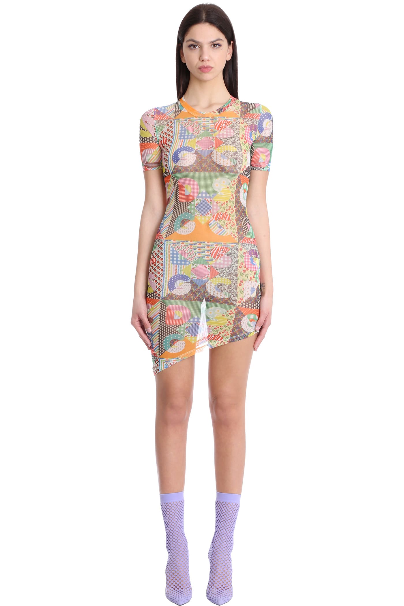 GCDS Dress In Multicolor Polyester