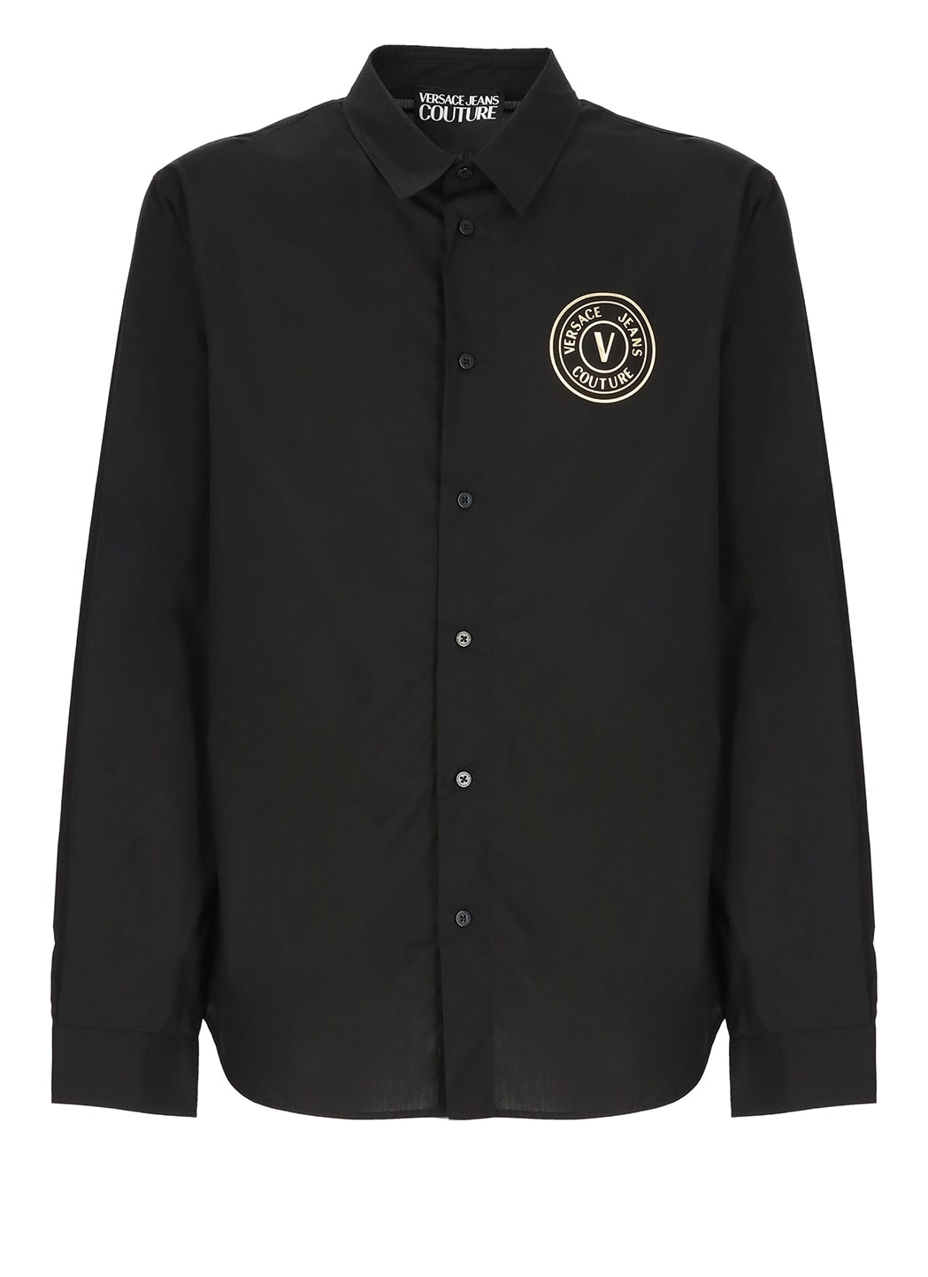 Shop Versace Jeans Couture Logoed Shirt In Black