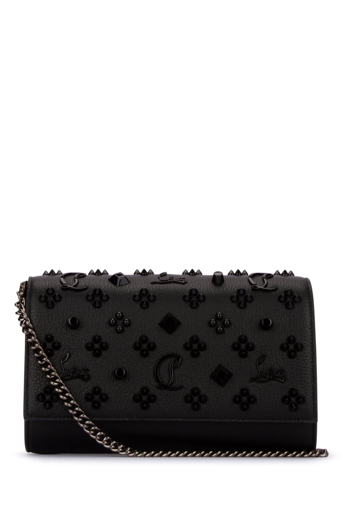 Shop Christian Louboutin Paloma Clutch Calf Emp/sp Loubinthesky In B253