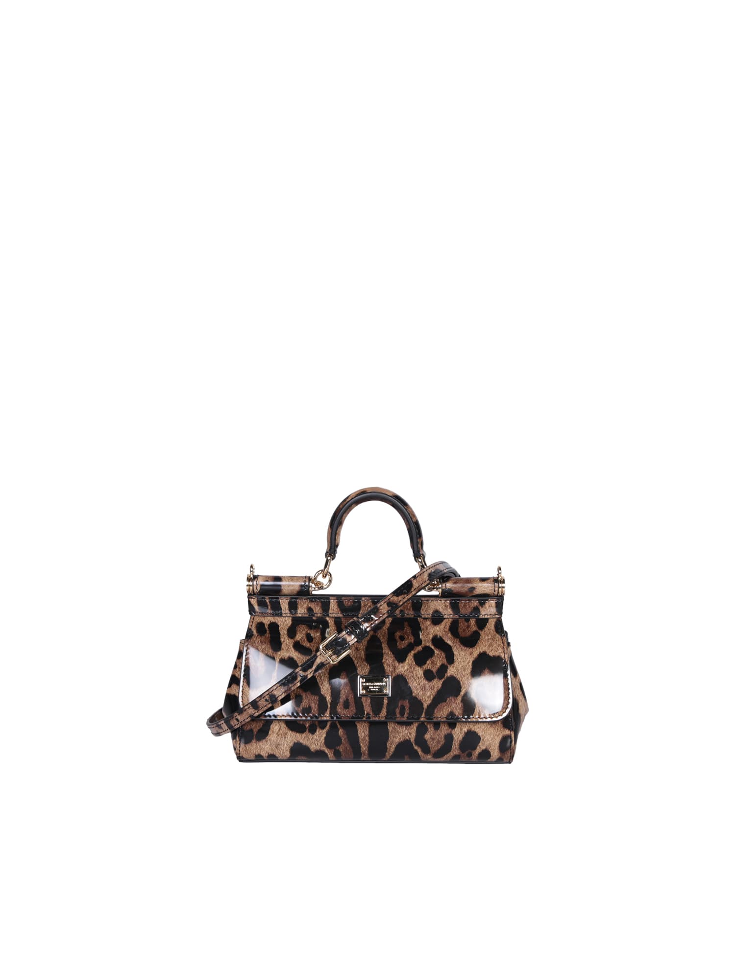 Shop Dolce & Gabbana Sicily Small Leopard Bag In Multi