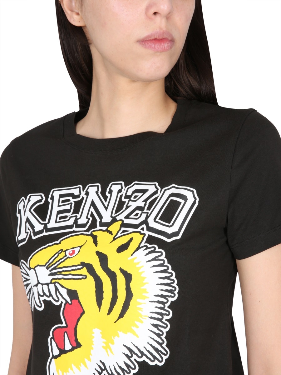 Shop Kenzo Tiger Varsity T-shirt In Black
