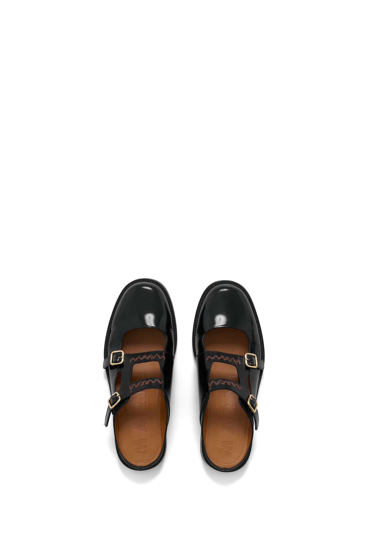 Marni Bambi 3.0 Moccasin Sabot Made Of Brushed Calfskin In Black