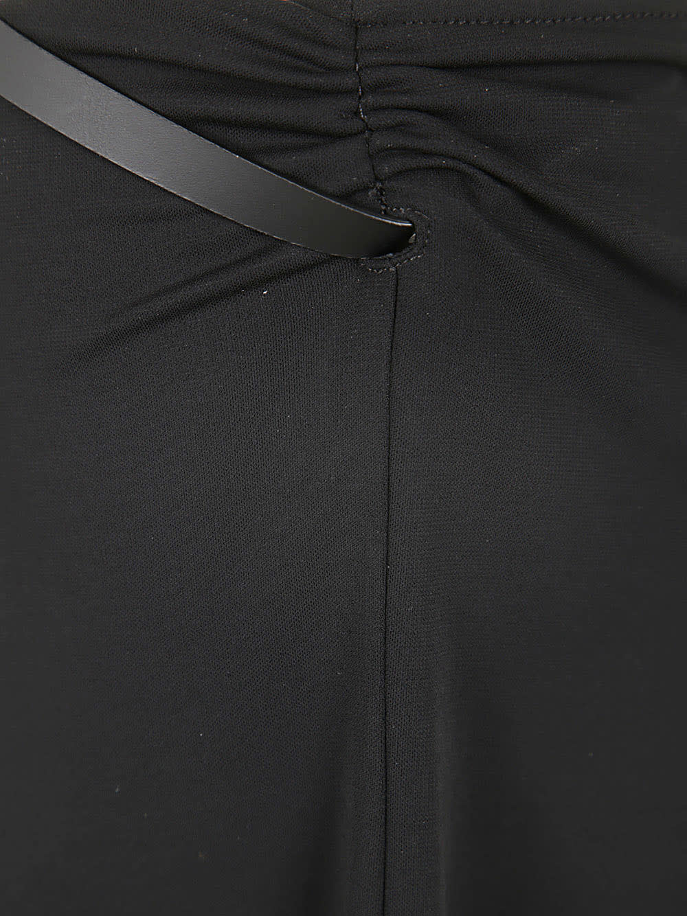 Shop Courrèges Slash Ellipse Crepe Jerse Mini Skirt In Black