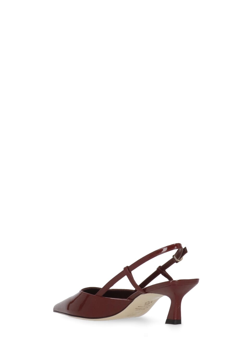 Stuart Weitzman Vinnie 50 Patent Leather Slingback Pumps In Burgundy