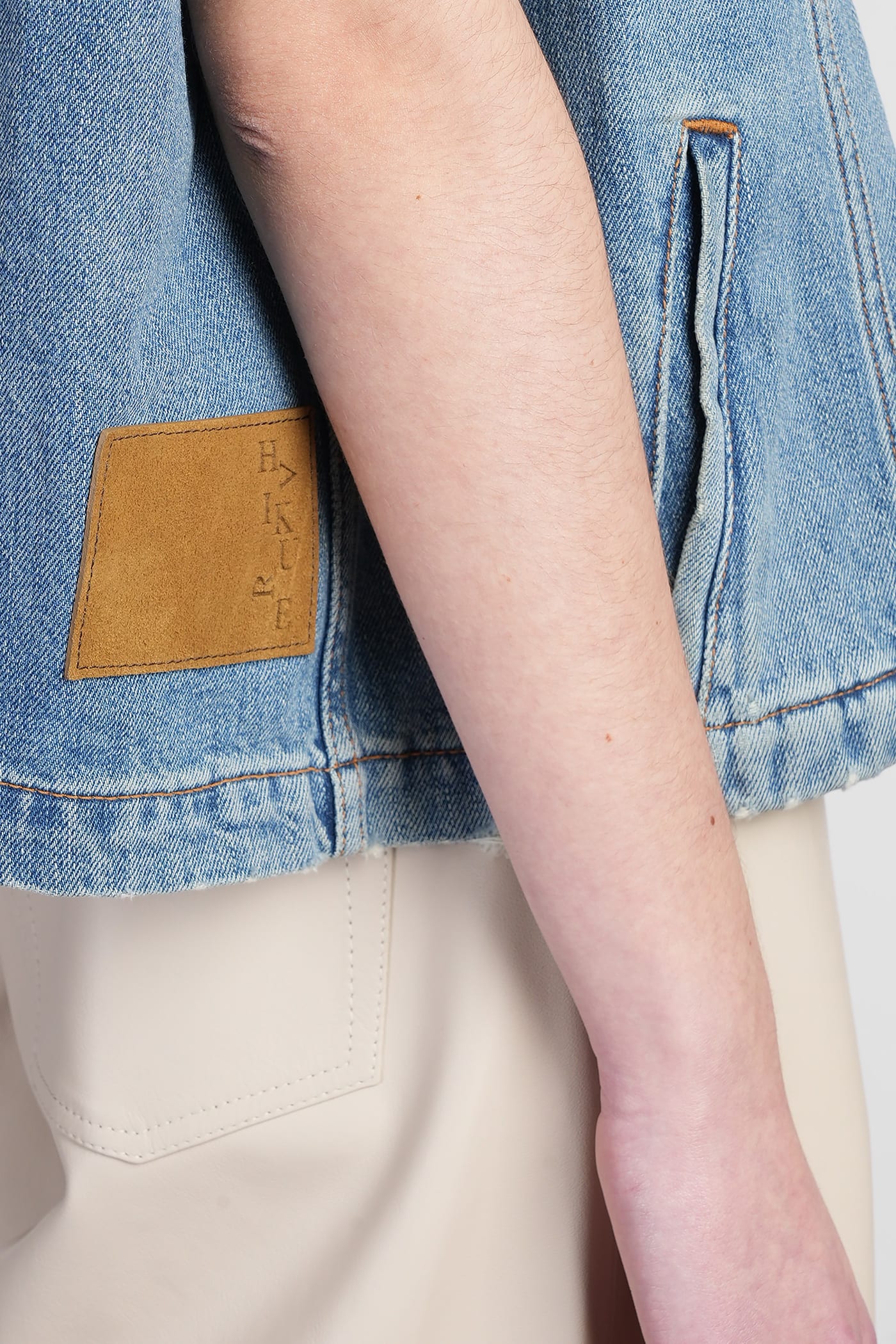 Shop Haikure Gail Denim Jackets In Blue Denim