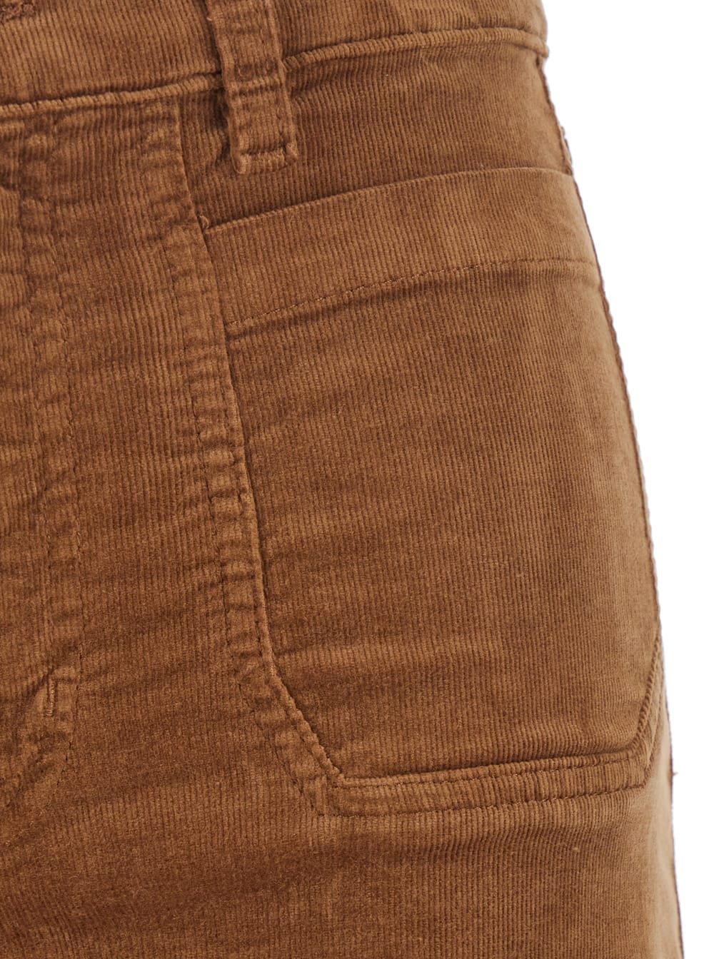 Frame Le Slim Palazzo Patch Pocket High Waist Wide Leg Corduroy Jeans In Brown