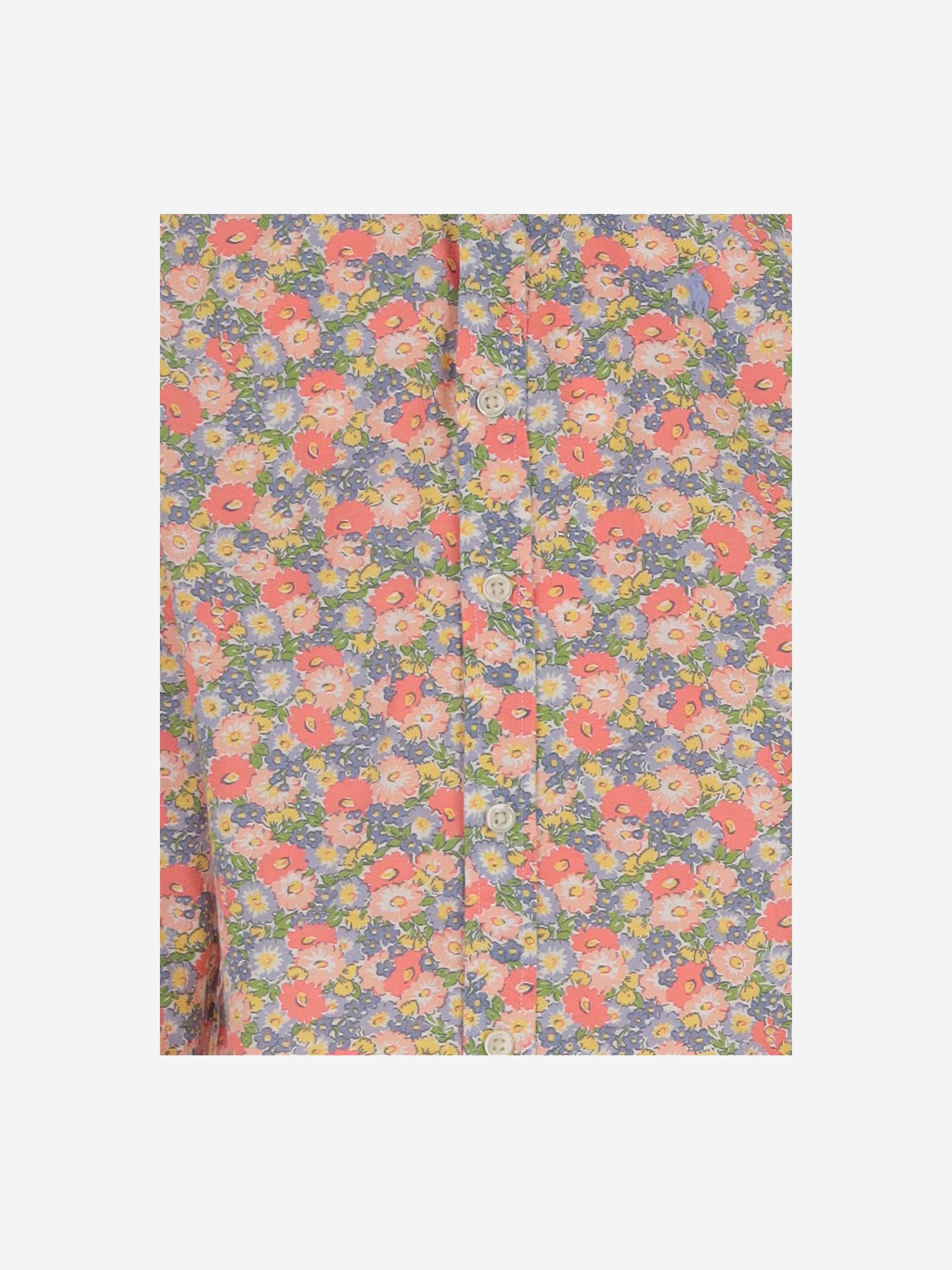 Polo Ralph Lauren Linen And Cotton Shirt With Floral Pattern In Red