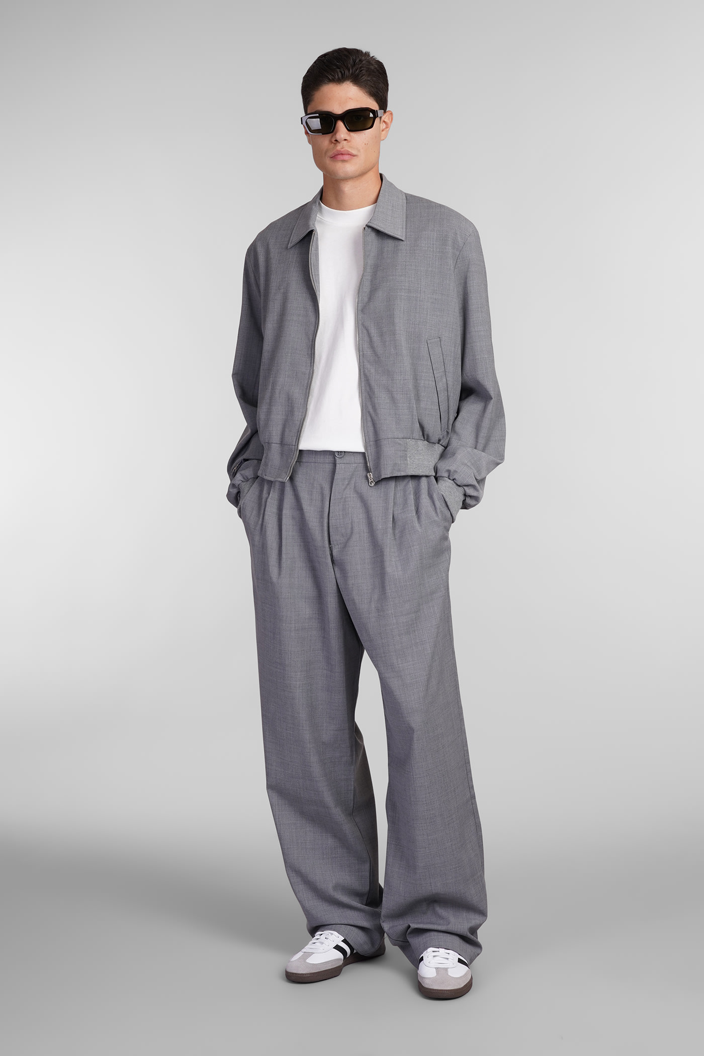 Shop Family First Milano Pants In Grey Polyester