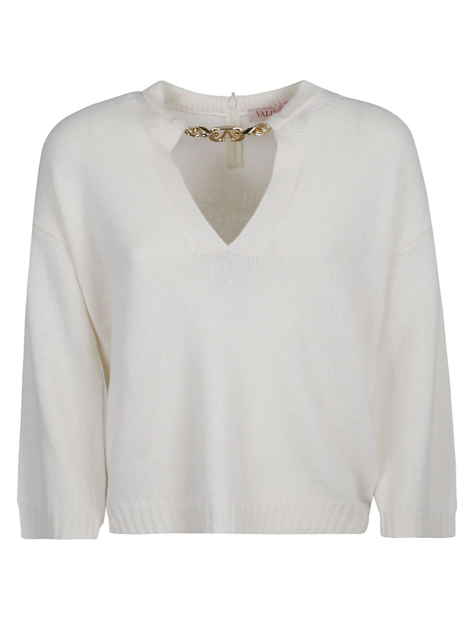 Valentino Cropped Knitted Jumper