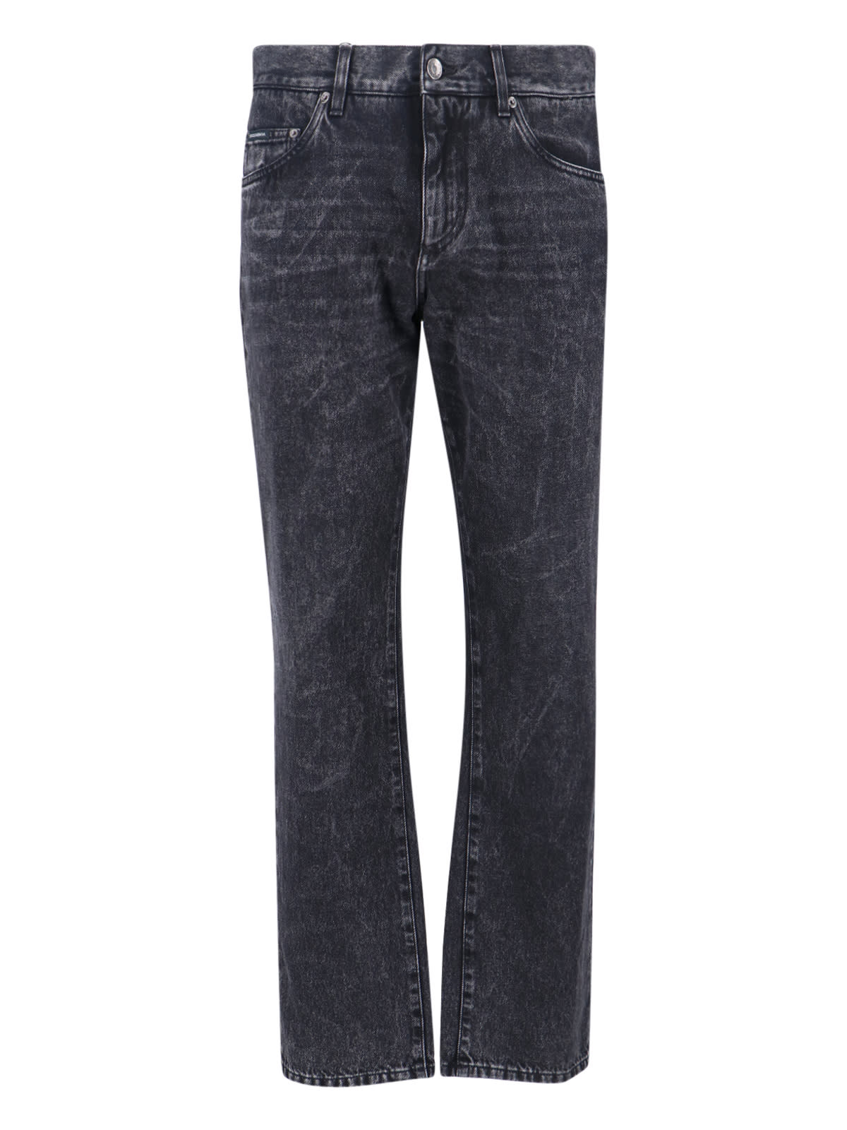 Dolce & Gabbana Charcoal Stretch Corduroy Pant In Black