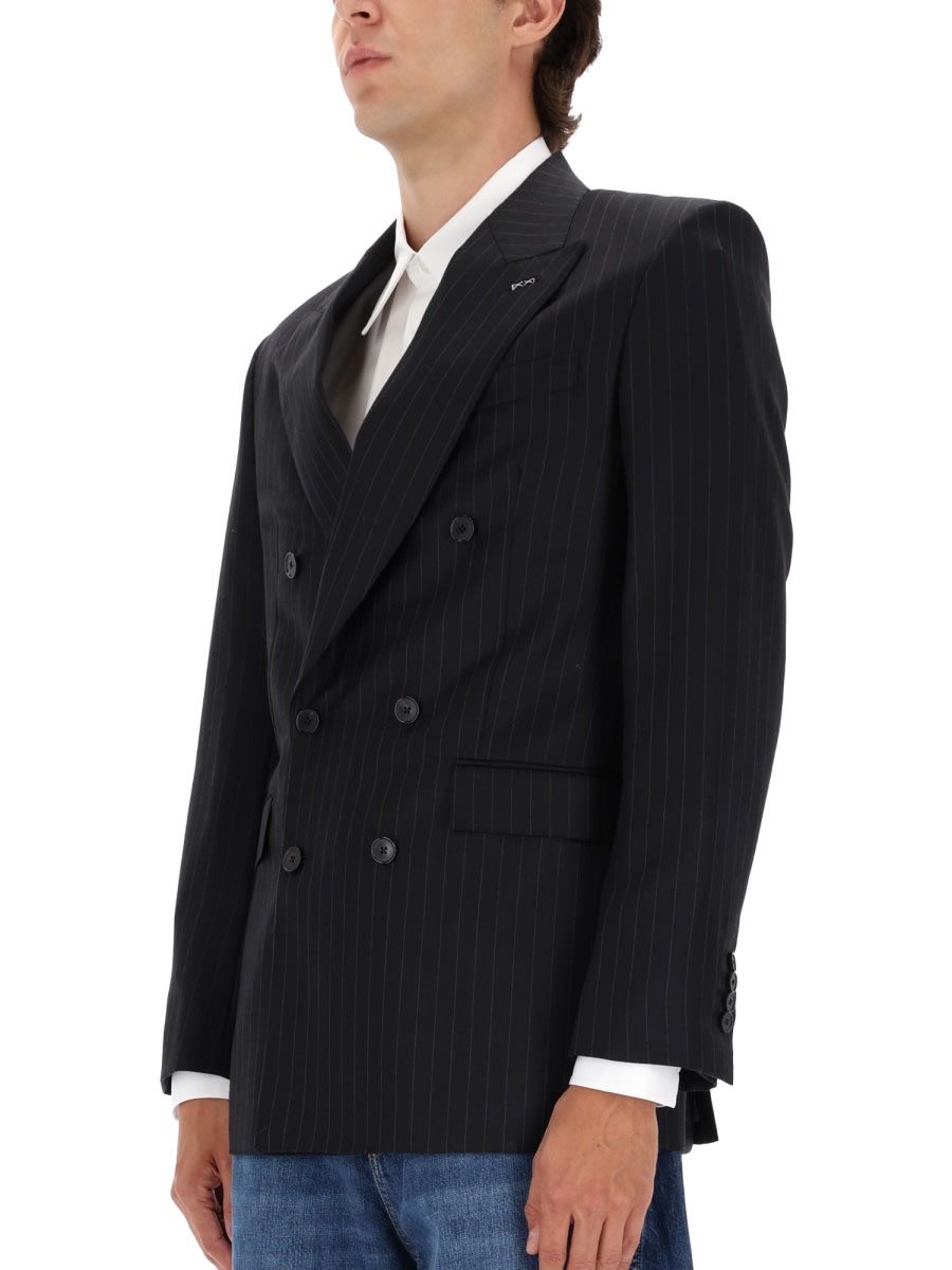 Givenchy Fitted Striped Jacket In Black