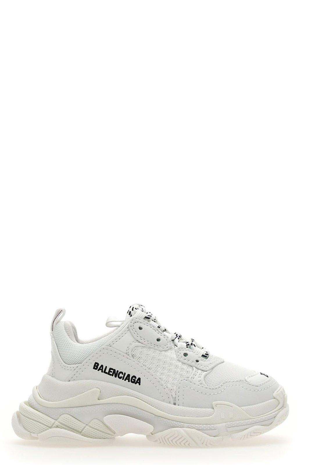 Balenciaga Kids' Triple S Sneakers In White