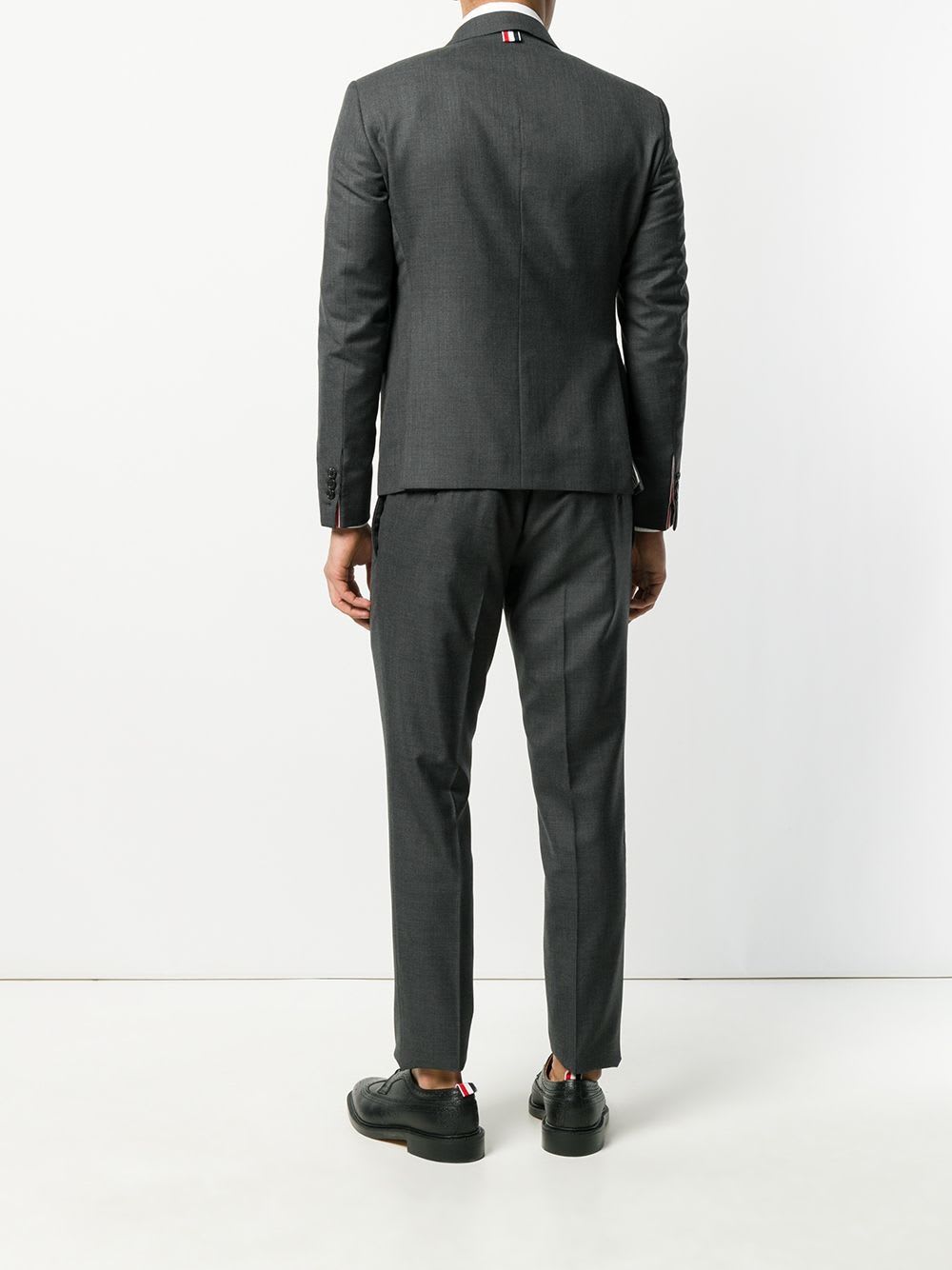 Thom Browne High Armhole Suit W/tie And Low Ride Skinny Trouser