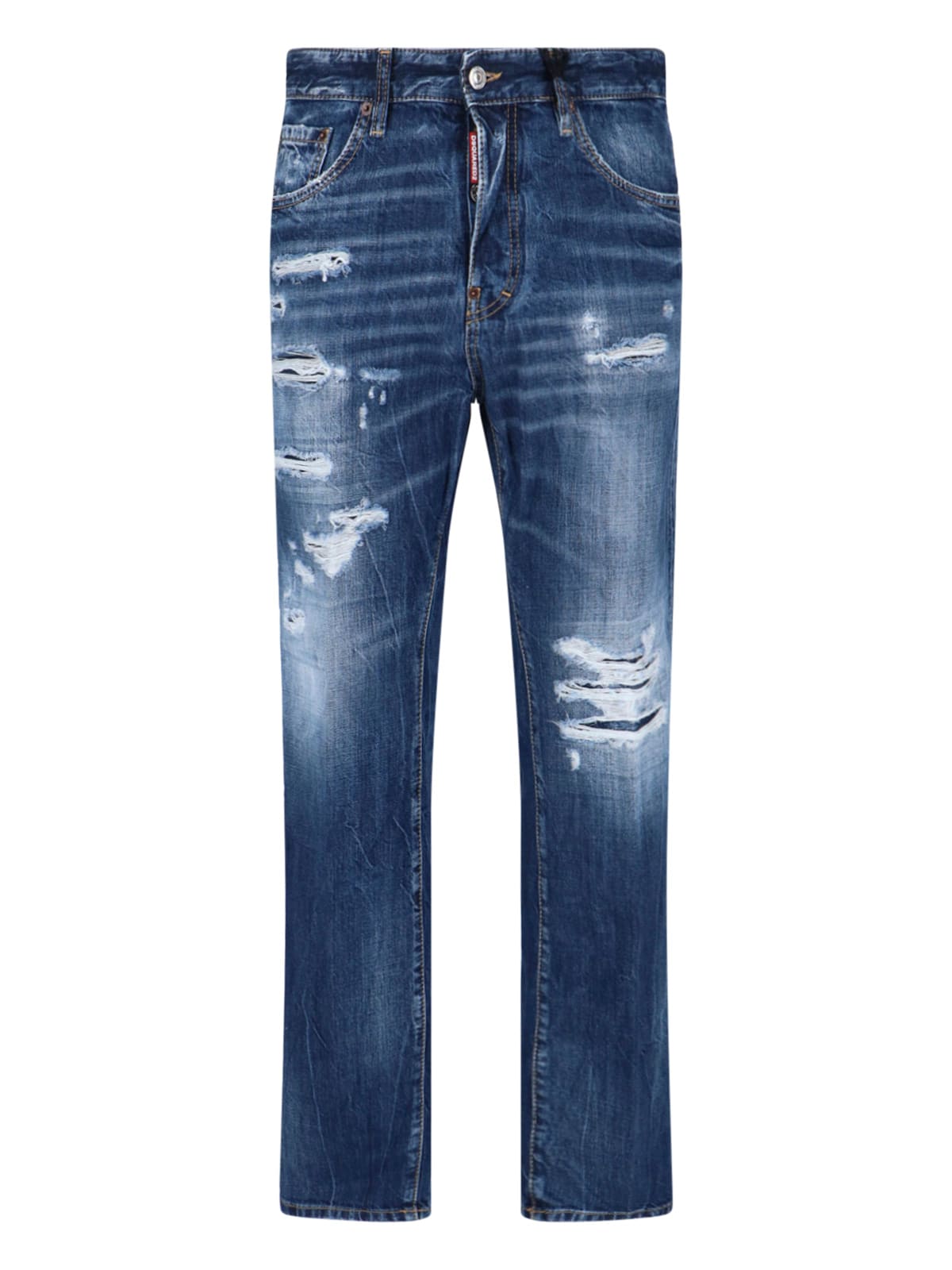 Dsquared2 Belt Loop Jeans In Blue