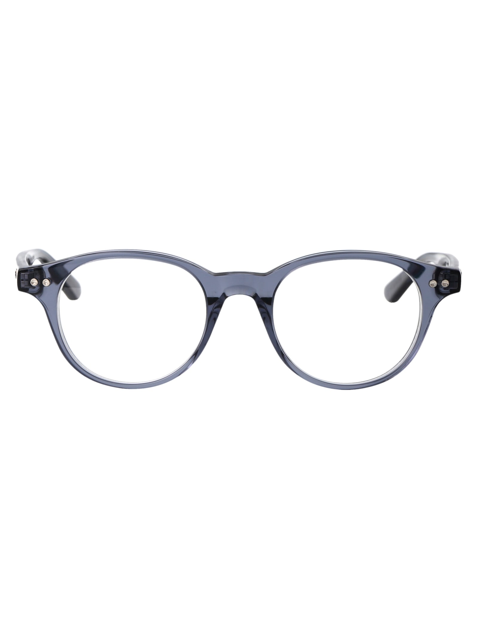 Shop Montblanc Mb0255o Glasses In 003 Blue Blue Transparent