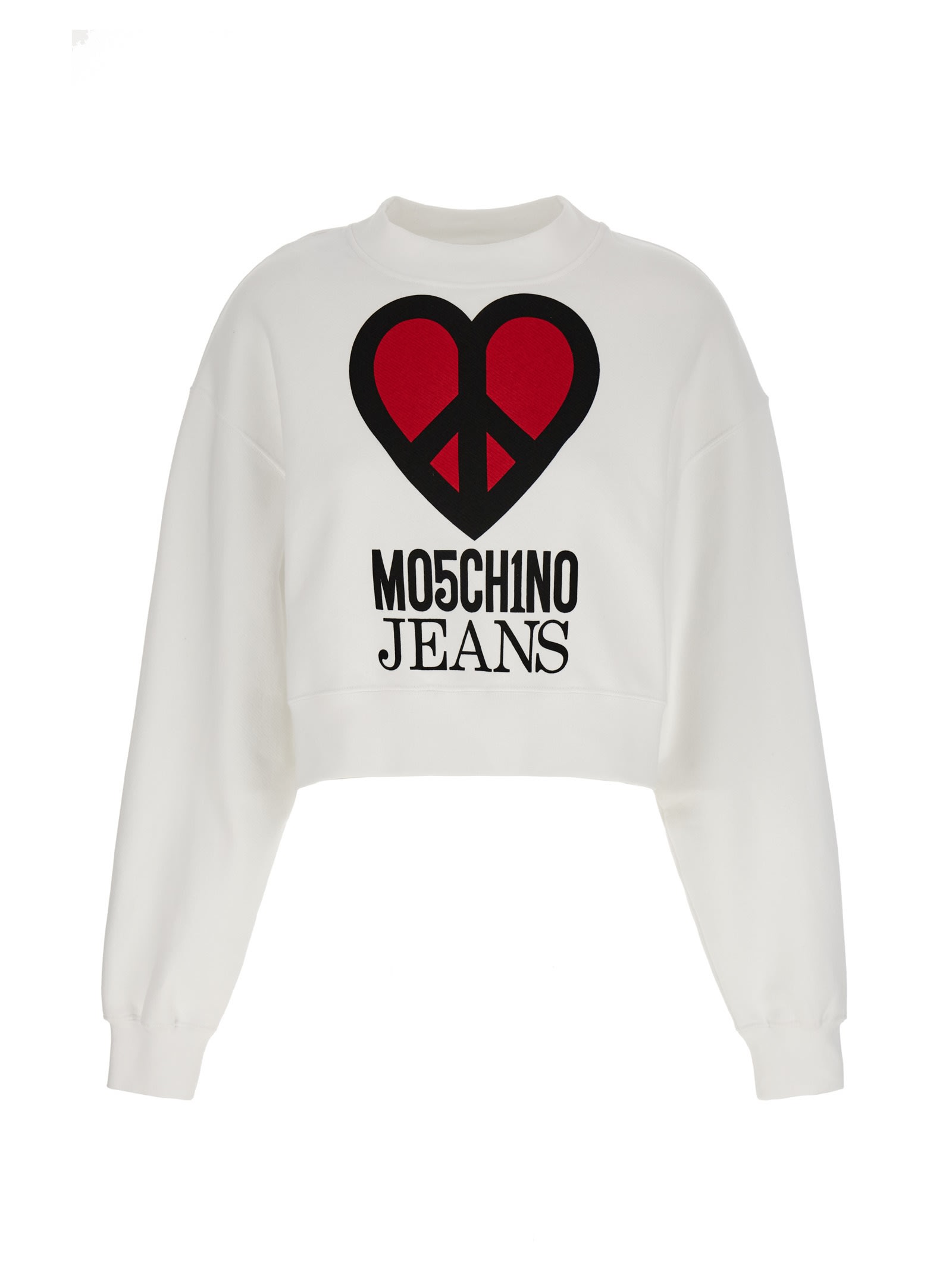 Shop M05ch1n0 Jeans Logo Sweatshirt In White