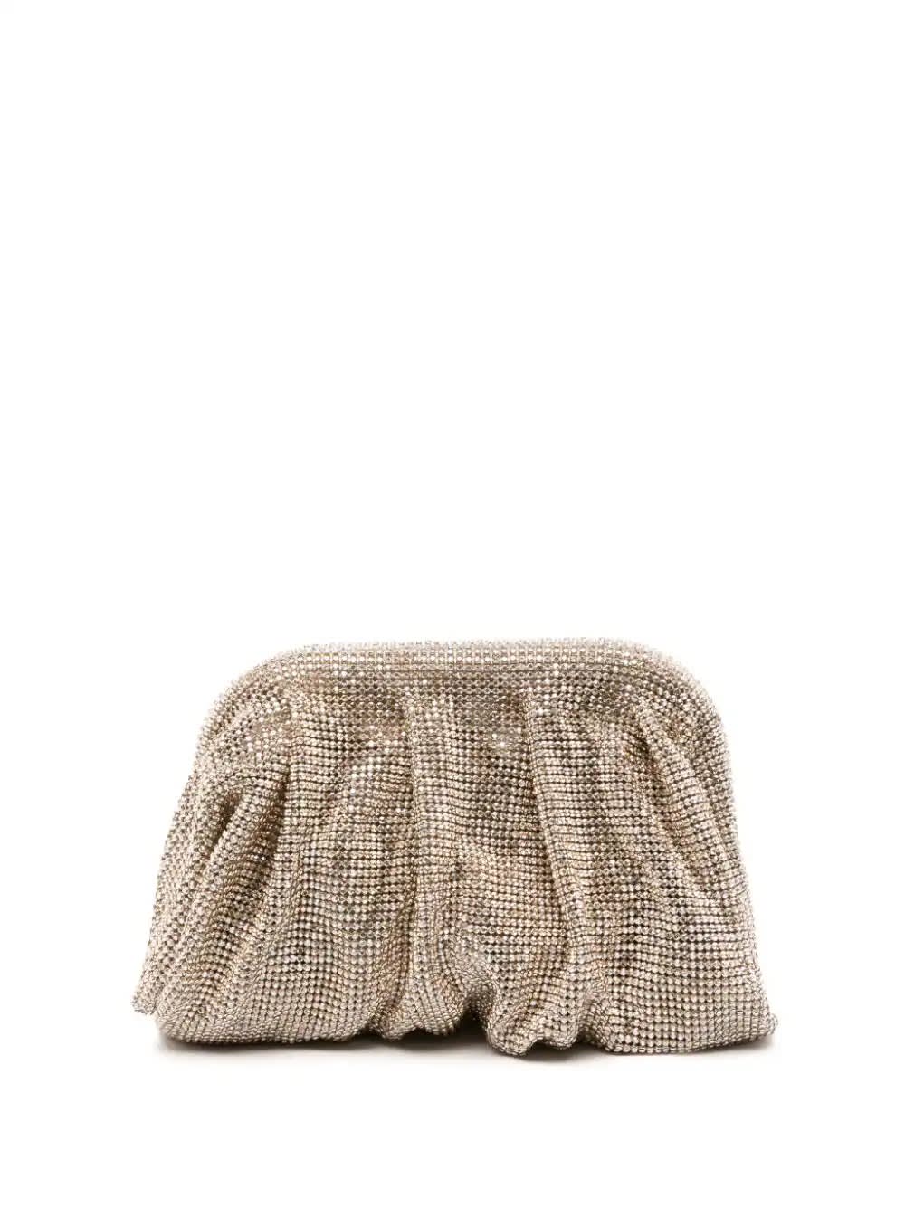 Shop Benedetta Bruzziches Shine On You Crazy Diamond - Venus La Petite Clutch In Beige