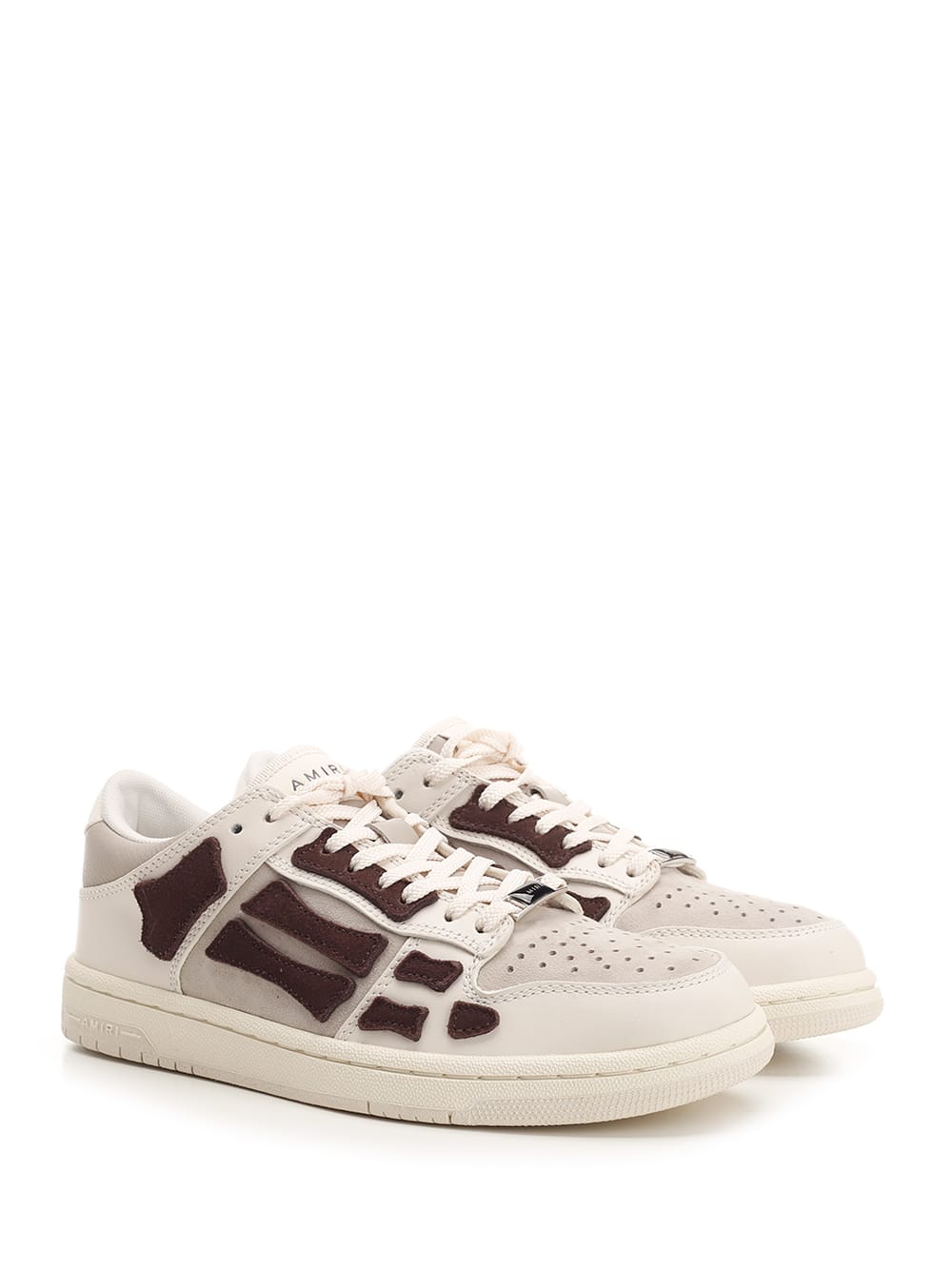 Shop Amiri Skel Low Top Sneakers In Neutrals/brown