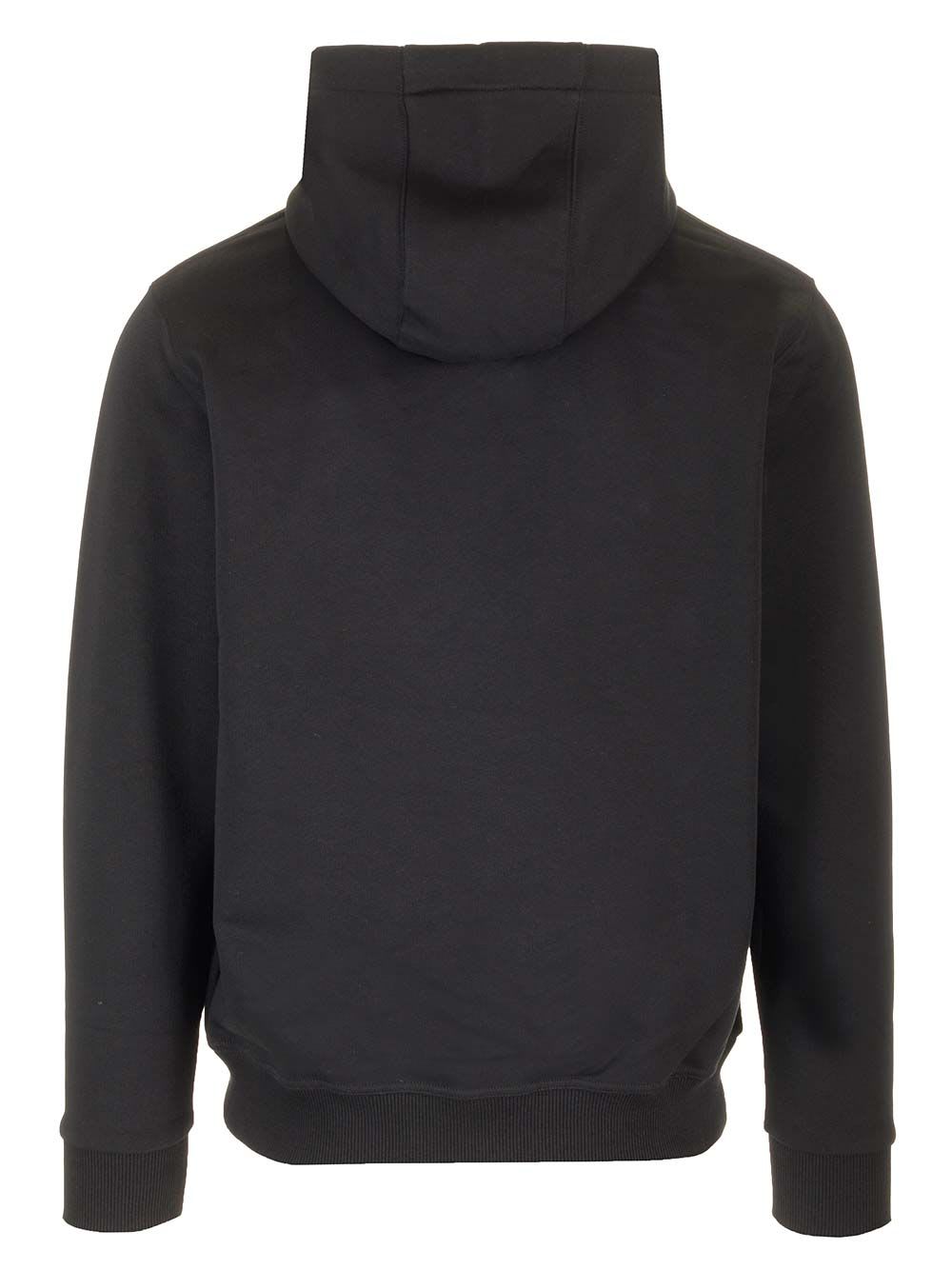 Shop Burberry Cotton Hoodie With Logo In Black