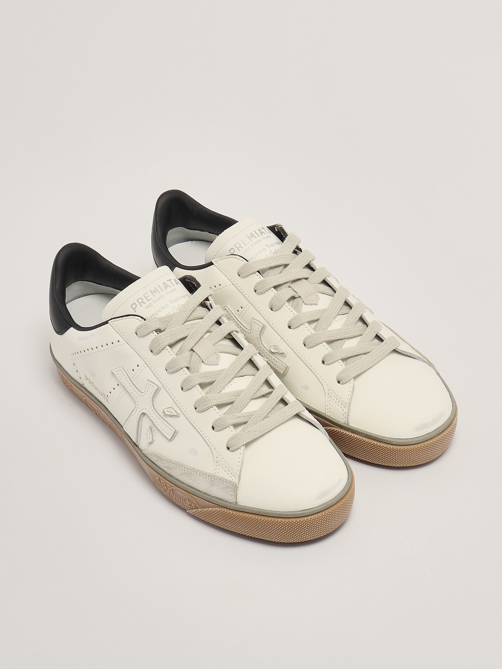 Shop Premiata Steven Sneaker In Panna