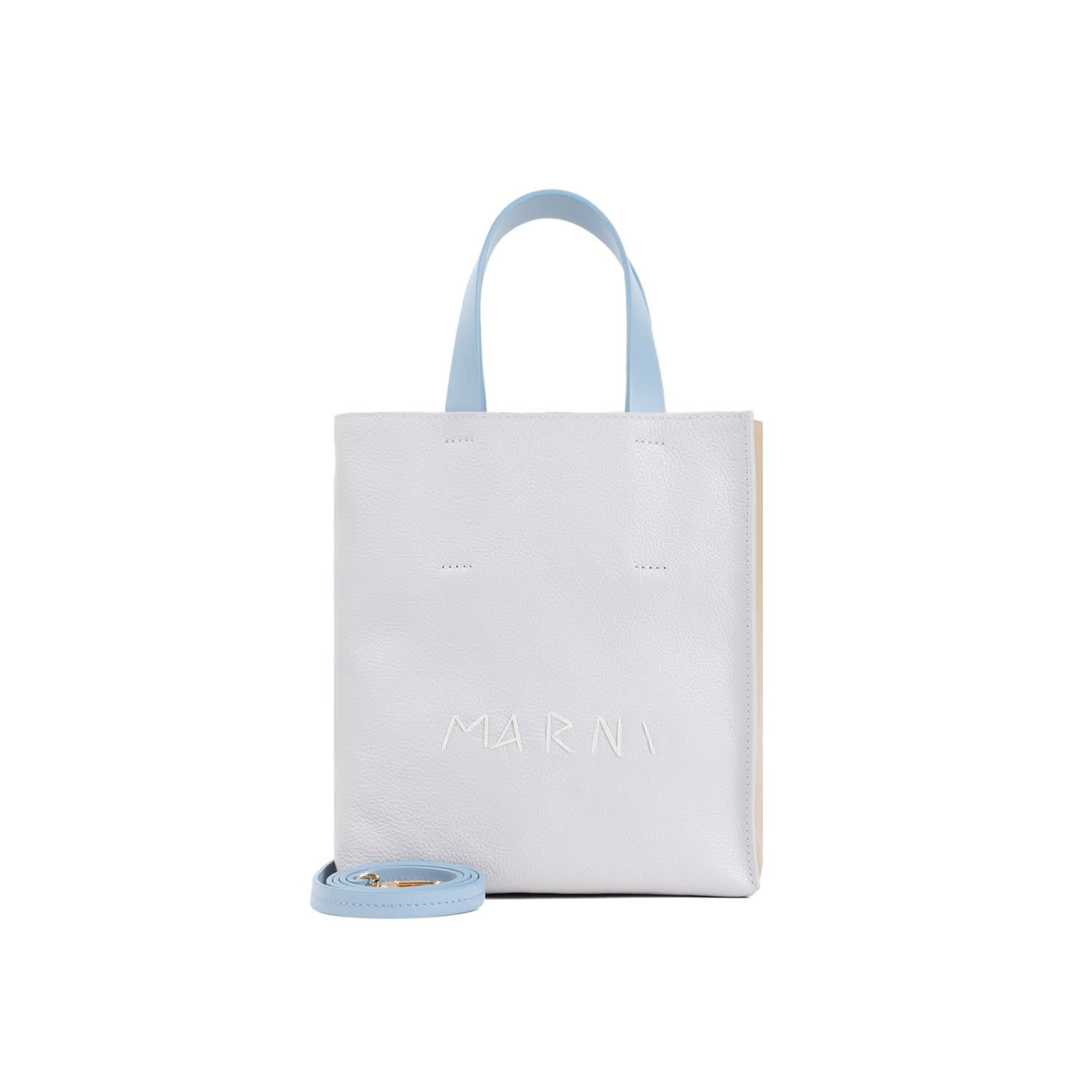 Shop Marni Museo Soft Mini Handbag In Sodium Nomad Dusy Blue