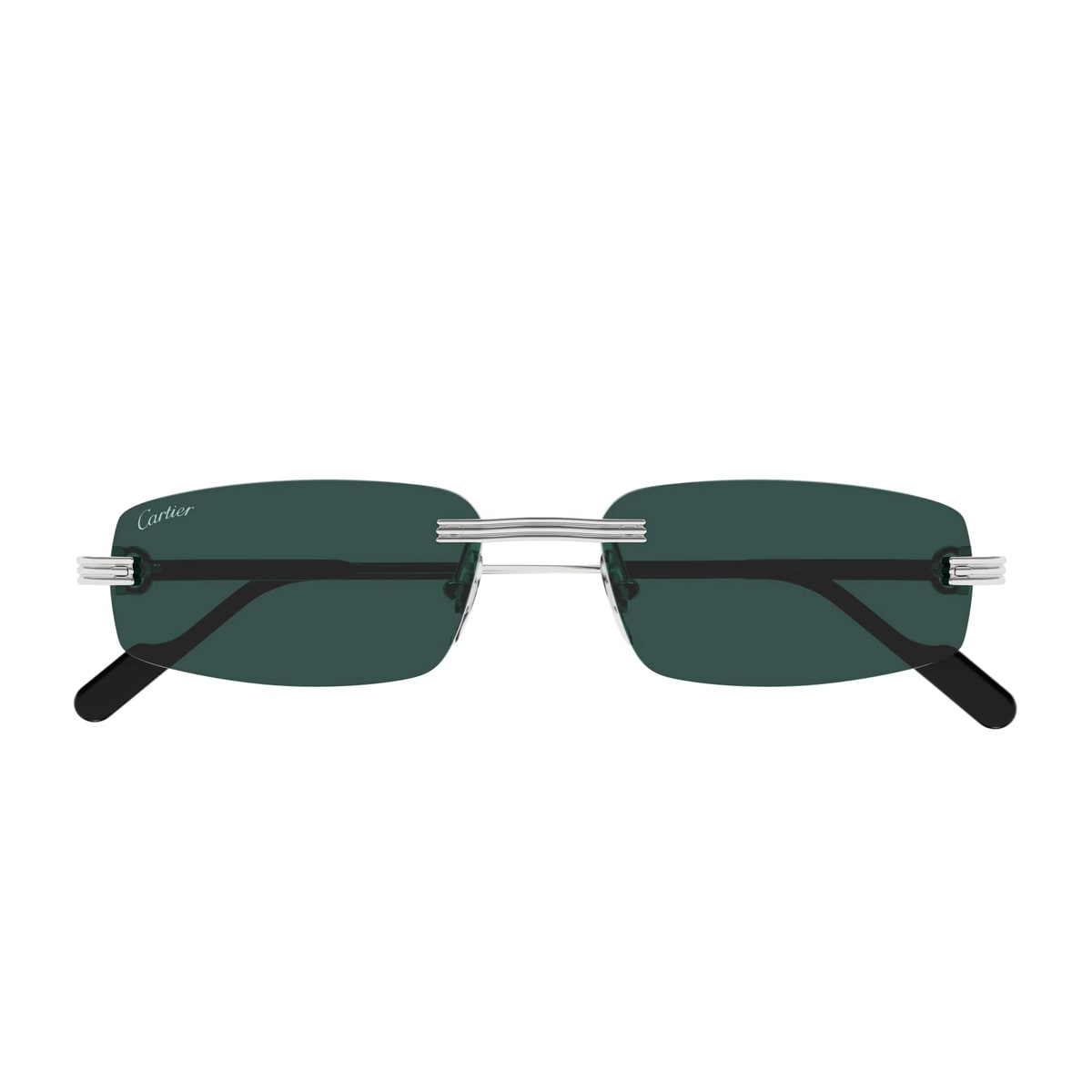 Cartierct0535s Première De Cartier 002 Silver Green Sunglasses