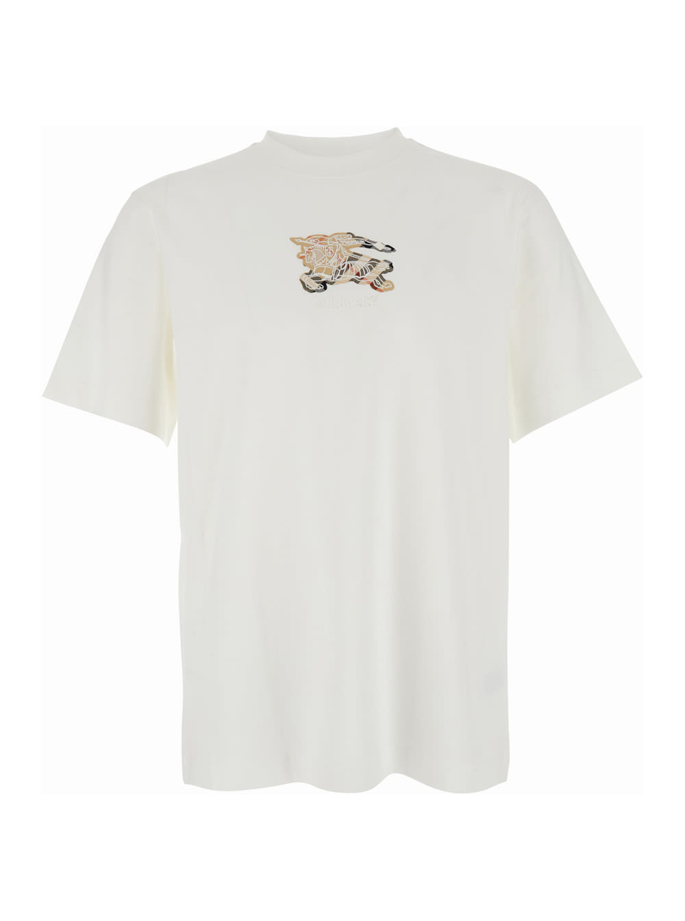 Burberry Seth Ekd Cotton Jersey T-shirt In White
