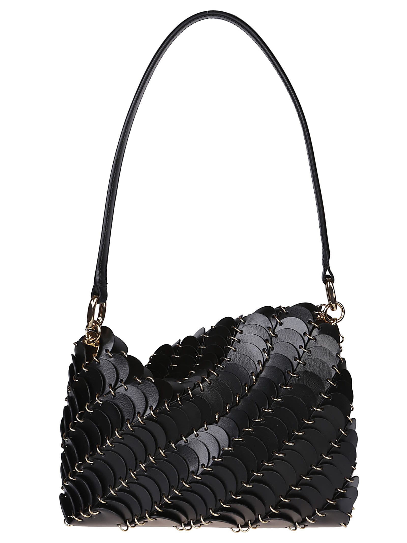 Shop Rabanne Shoulder Bag In Black