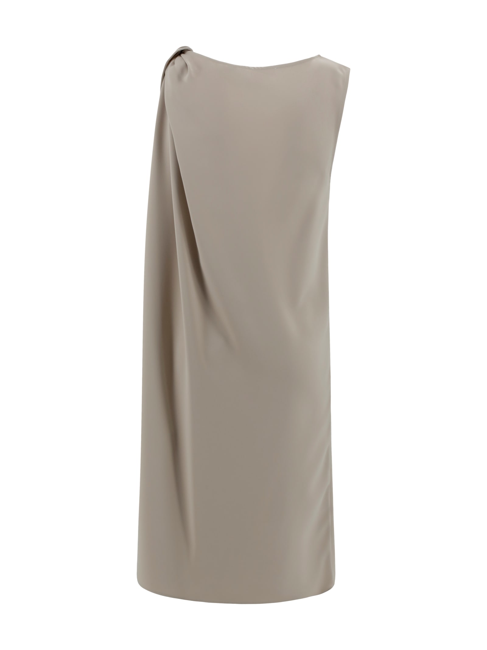 P.a.r.o.s.h Midi Dress With Crossover In Sand