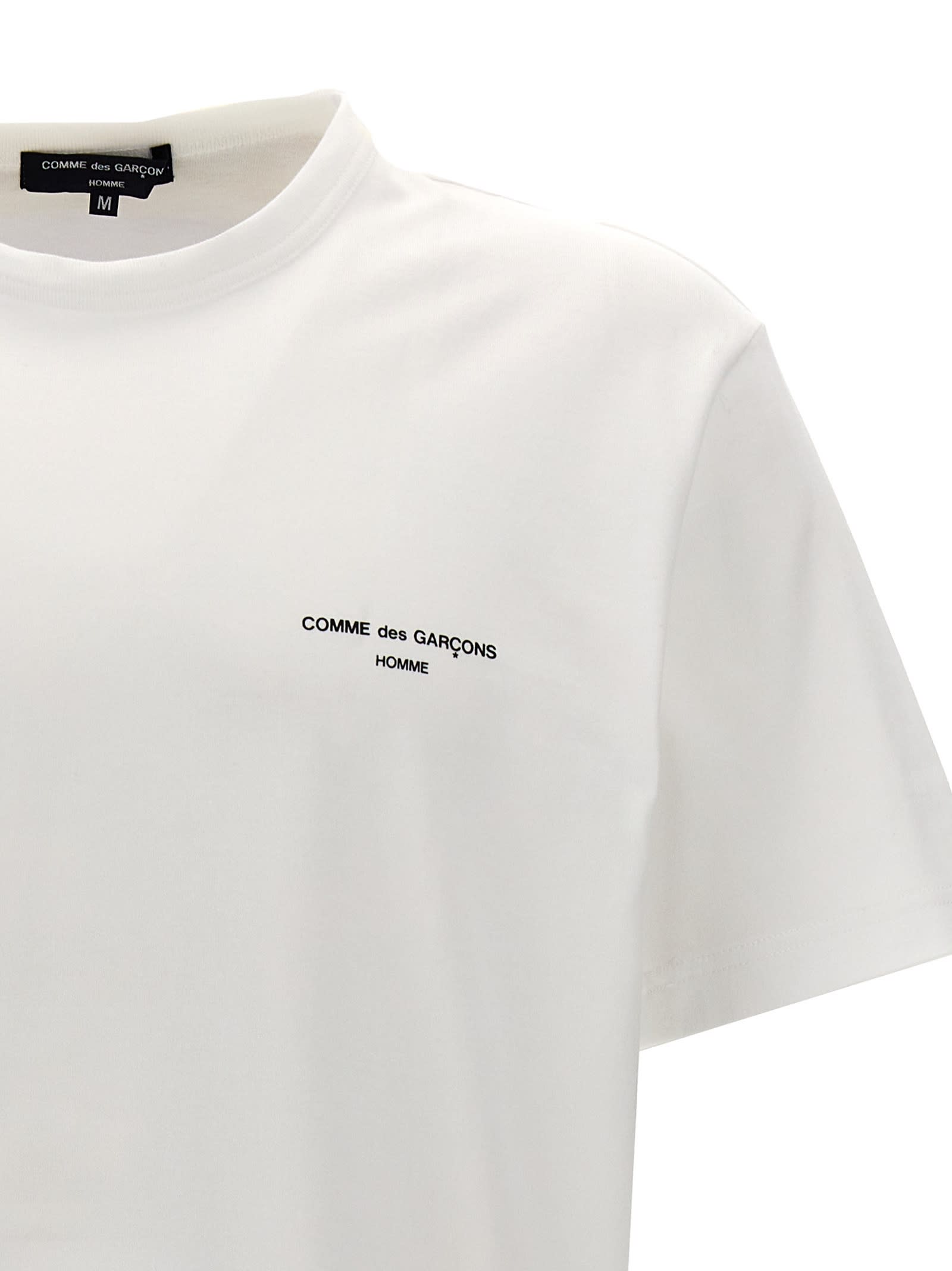 Shop Comme Des Garçons Homme Deux Logo Print T-shirt In White