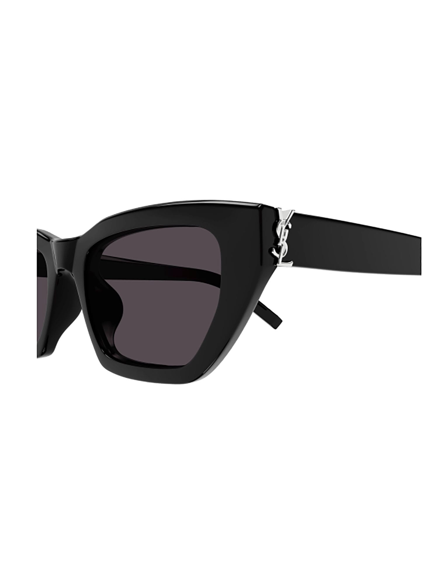 Shop Saint Laurent Sl M127/f Sunglasses In Black Black Black