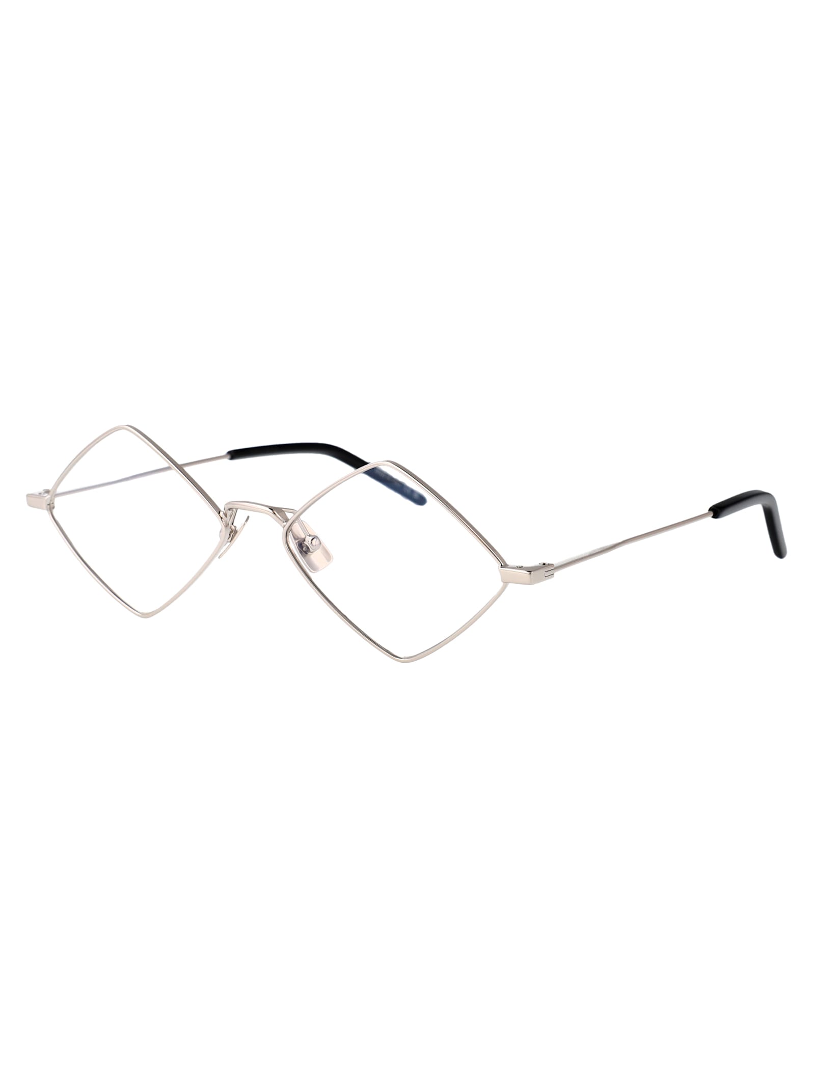 Saint Laurent Sl 302 Lisa Opt Glasses In Silver-silver-transparent