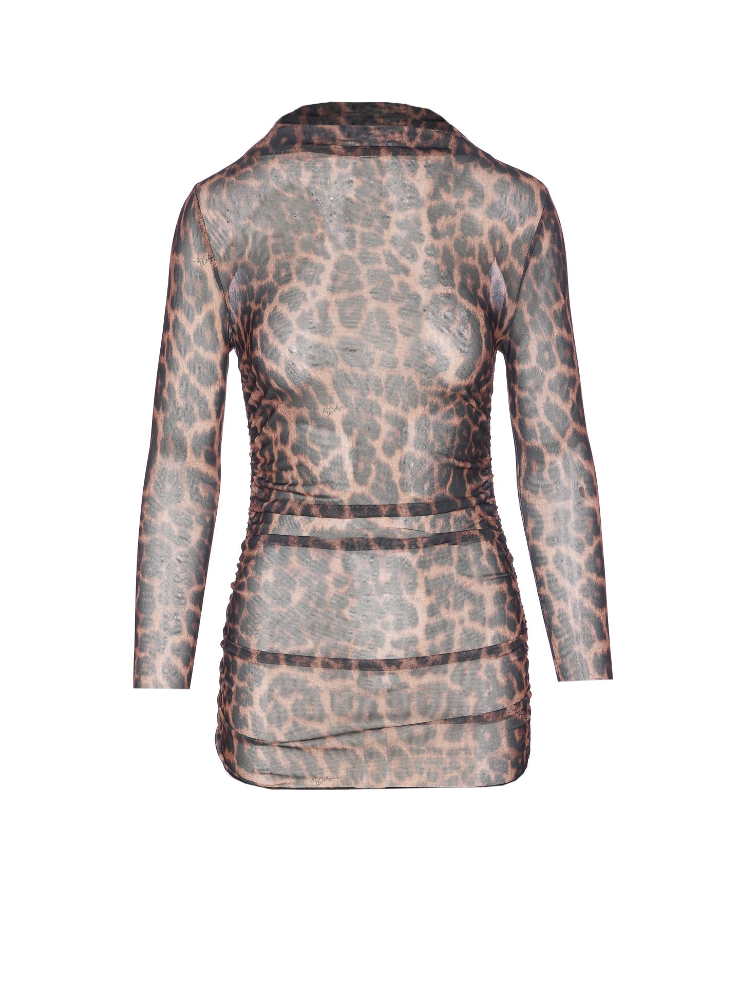 Aniye By Animal-print High-neck Top In Brown