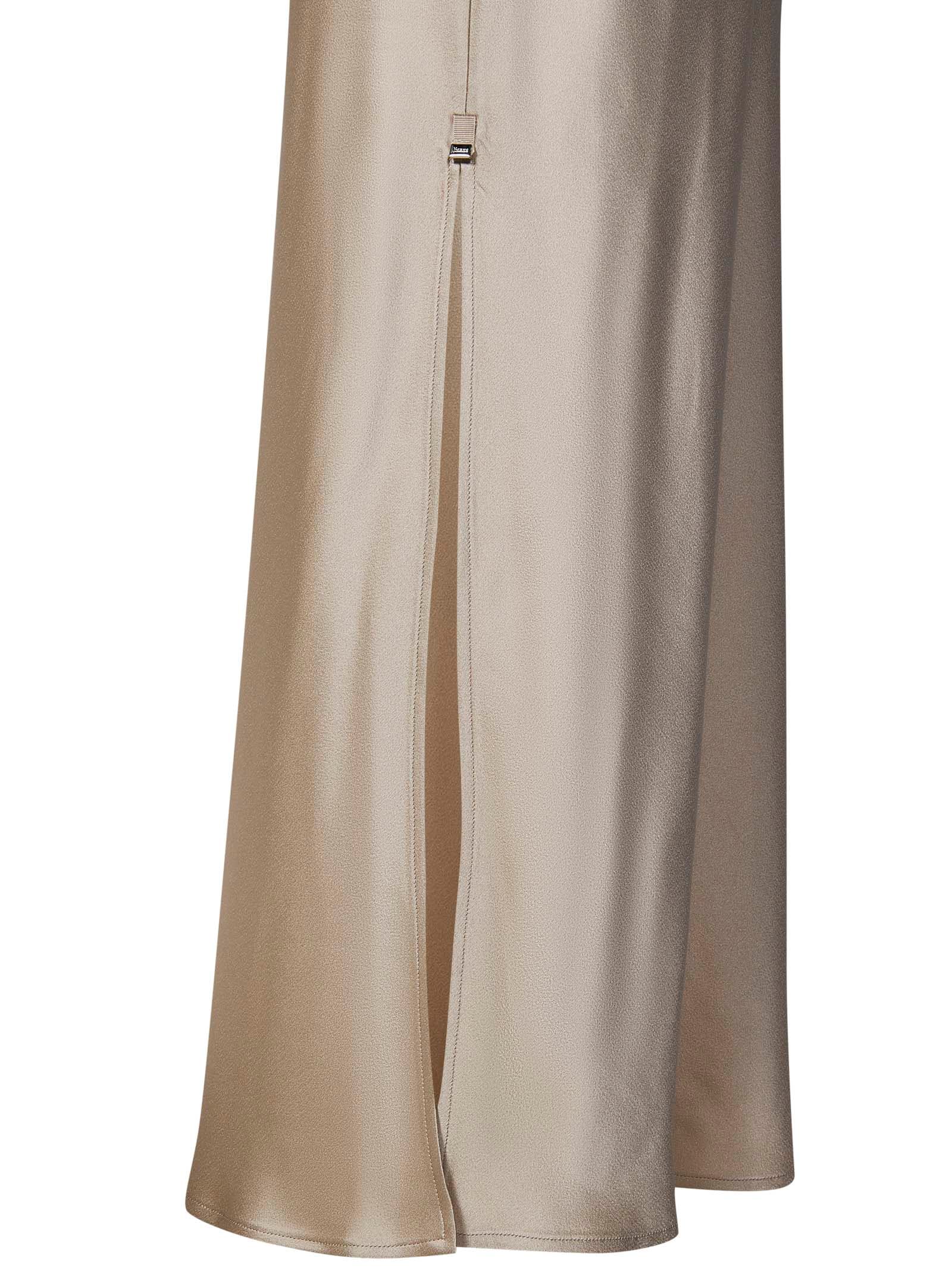 Shop Herno Resort Long Dress In Beige