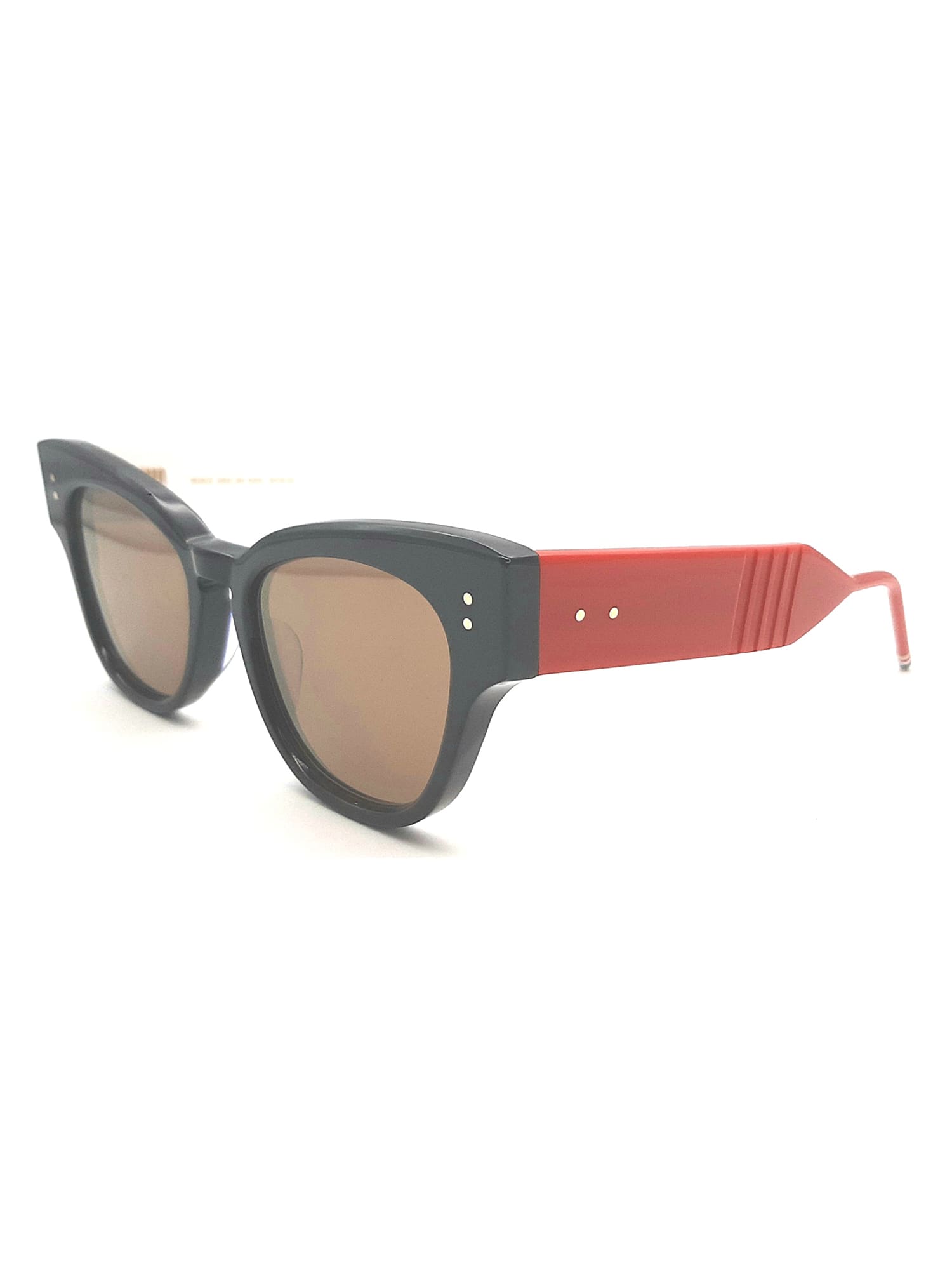Thom Browne Logo Sunglasses In Navy Blue
