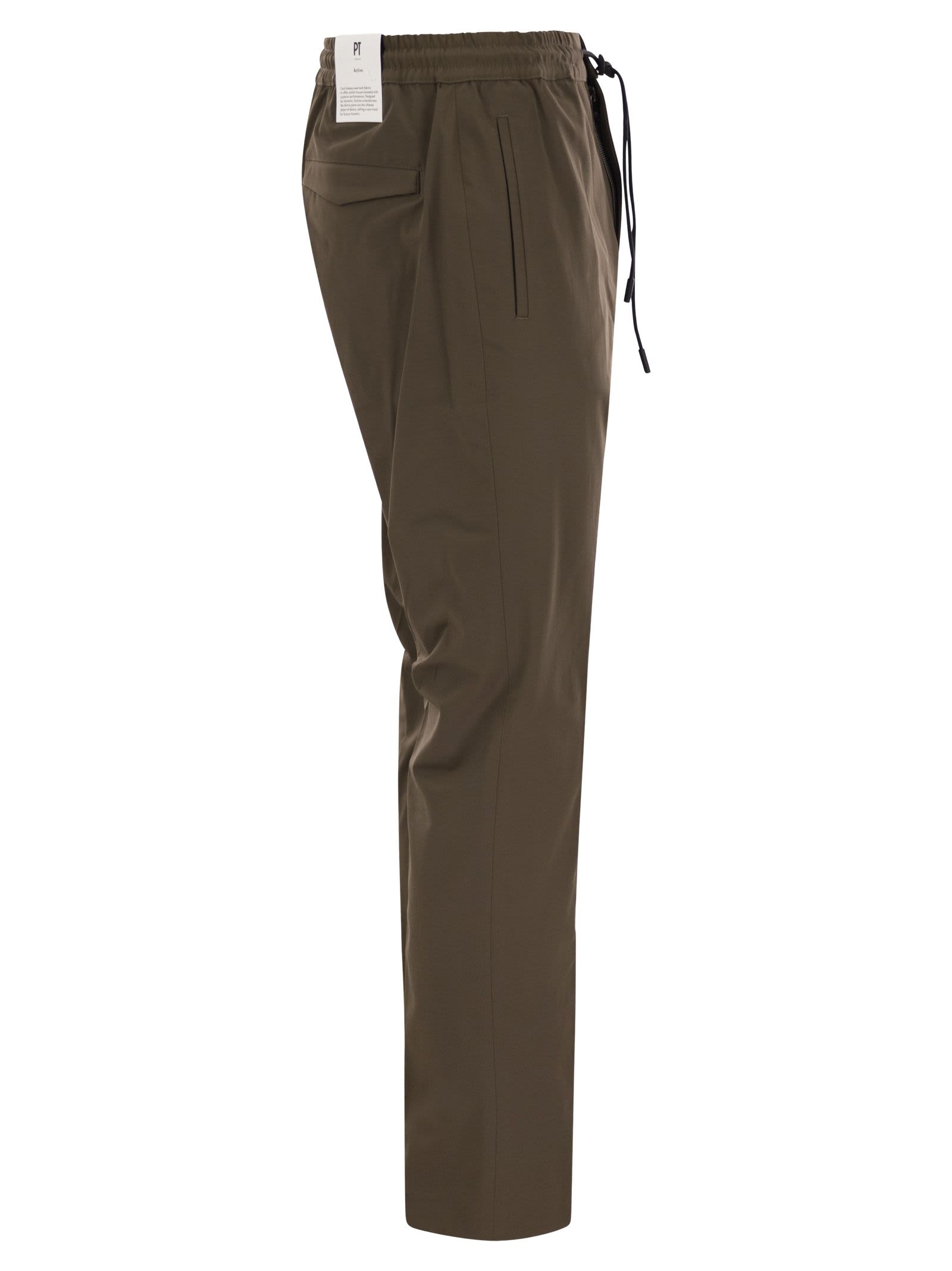 PT TORINO OMEGA - TROUSERS WITH TECHNICAL FABRIC 