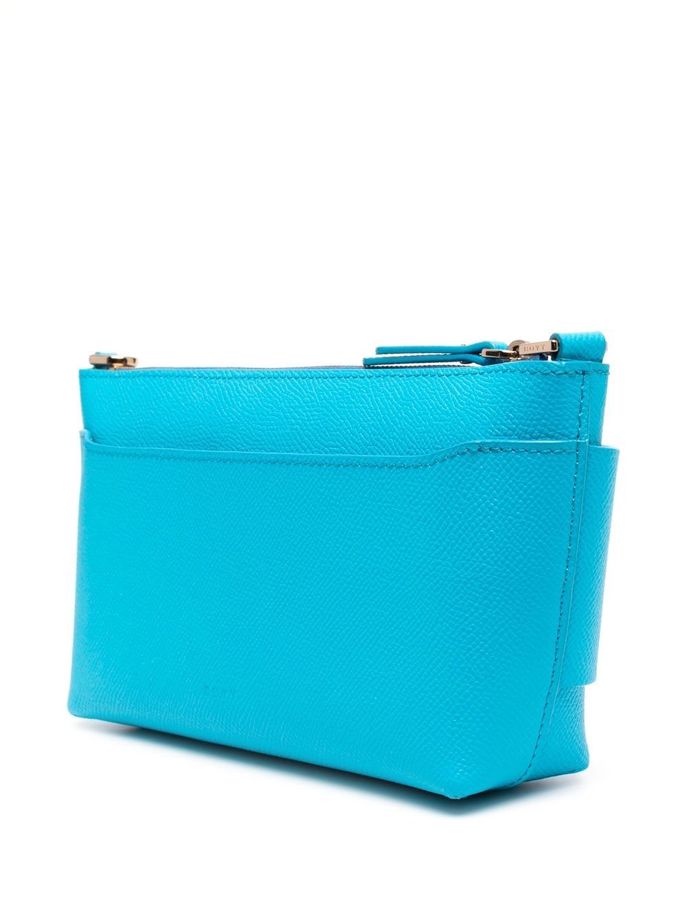 Boyy Buckle Pouchette Leather Handbag In Blue