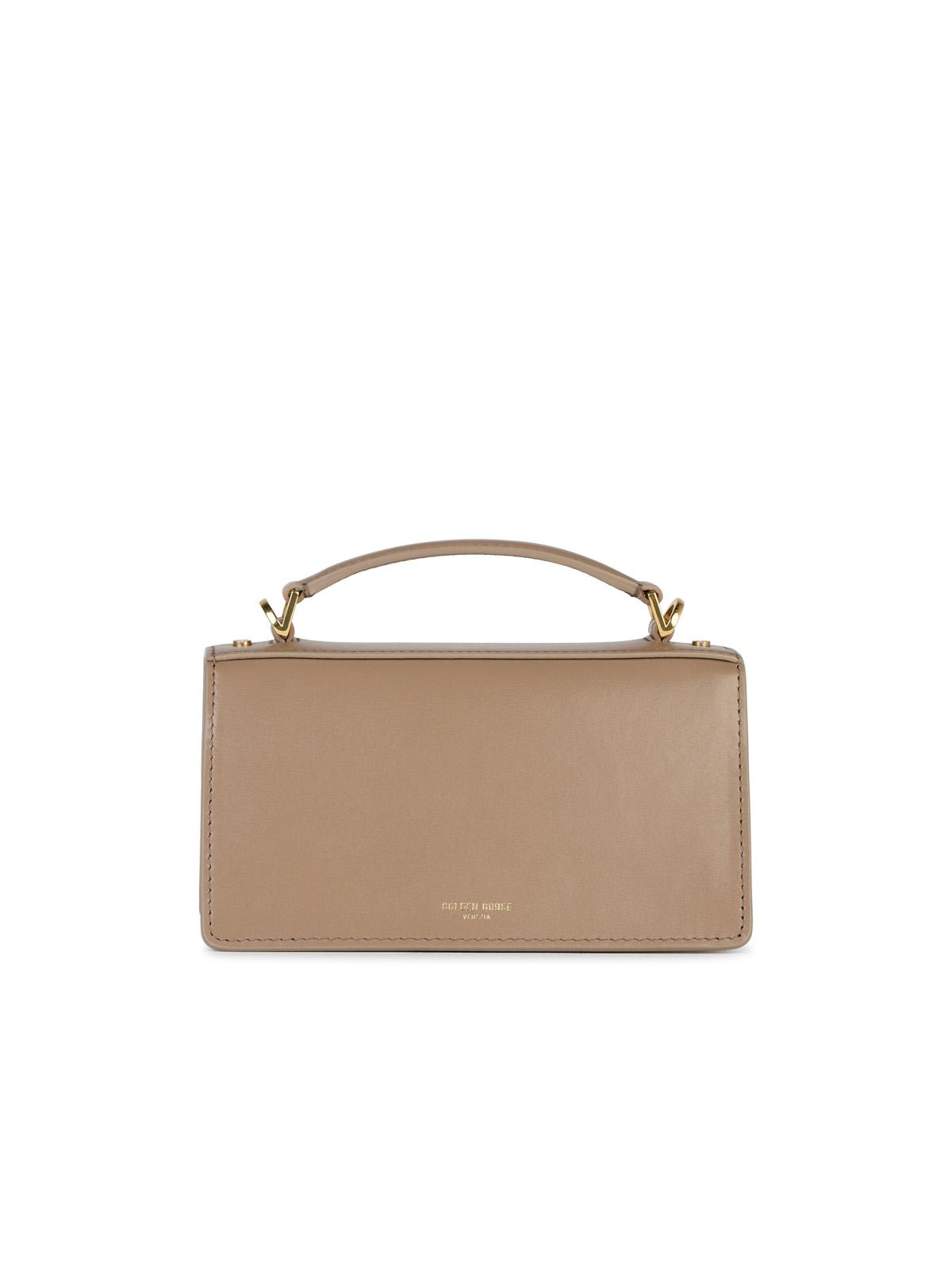 Shop Golden Goose Small Venezia Beige Palmellata Leather Bag