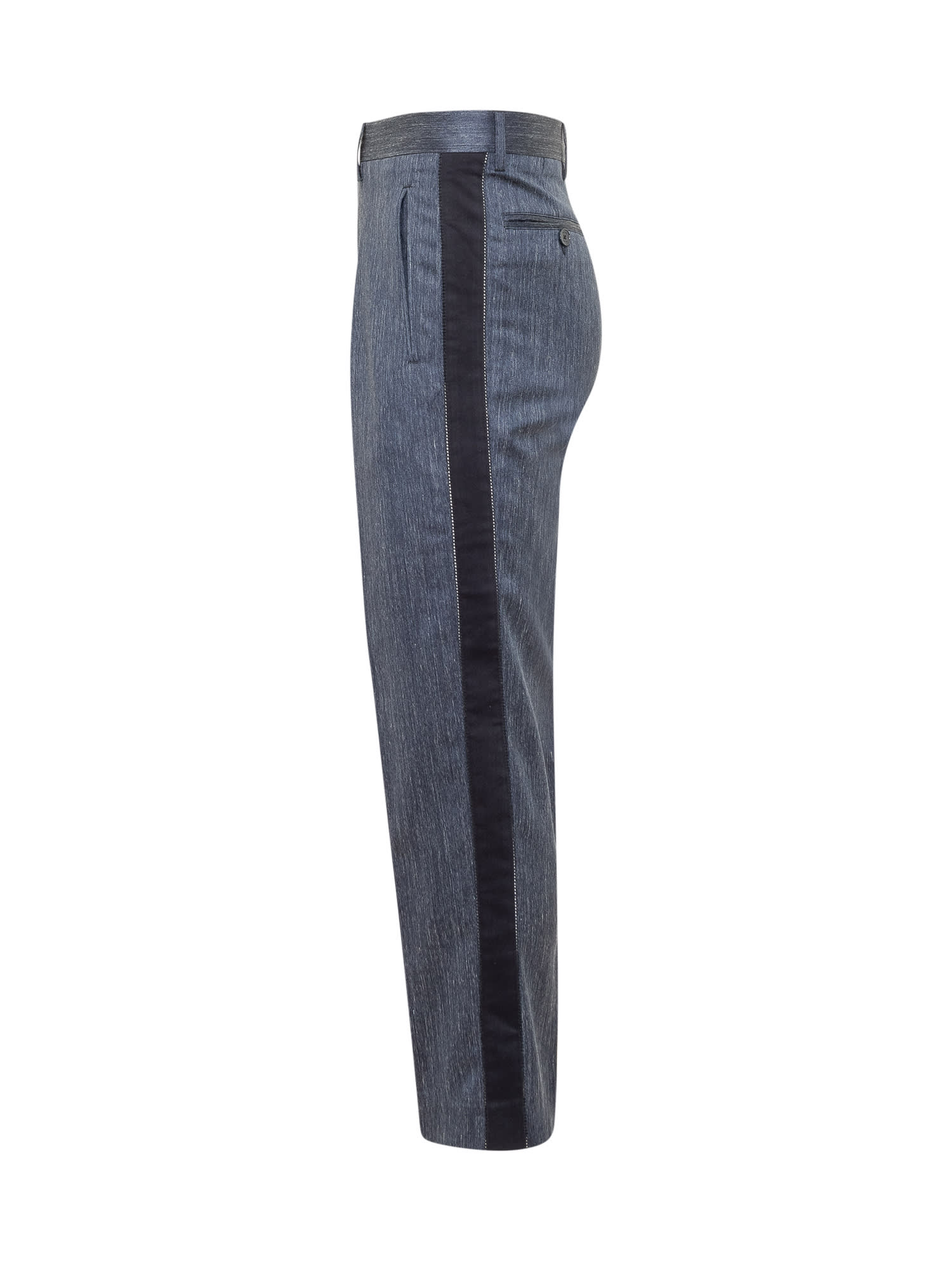 Shop Etro Long Pants In Blu