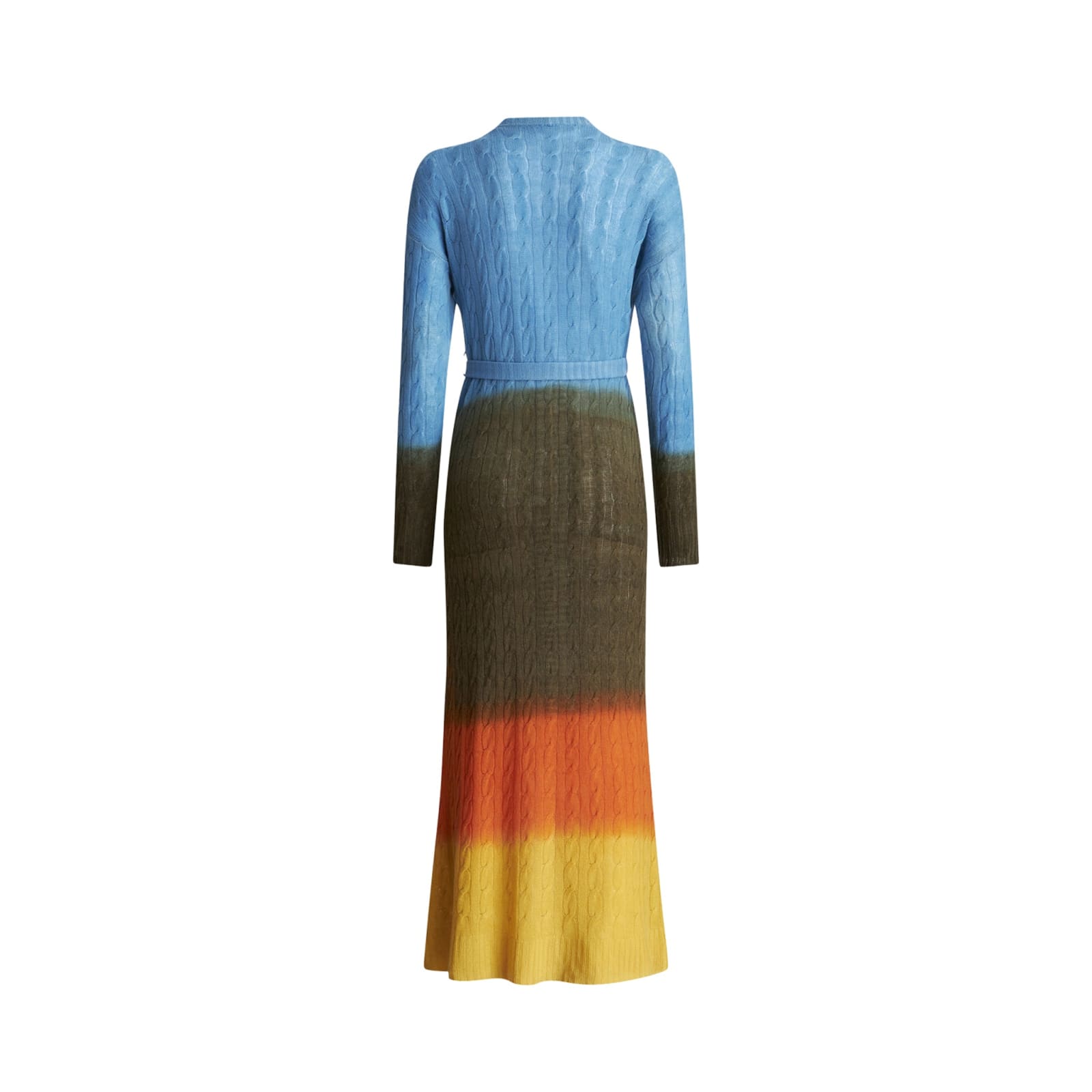 Shop Etro Wool Dress In Blue