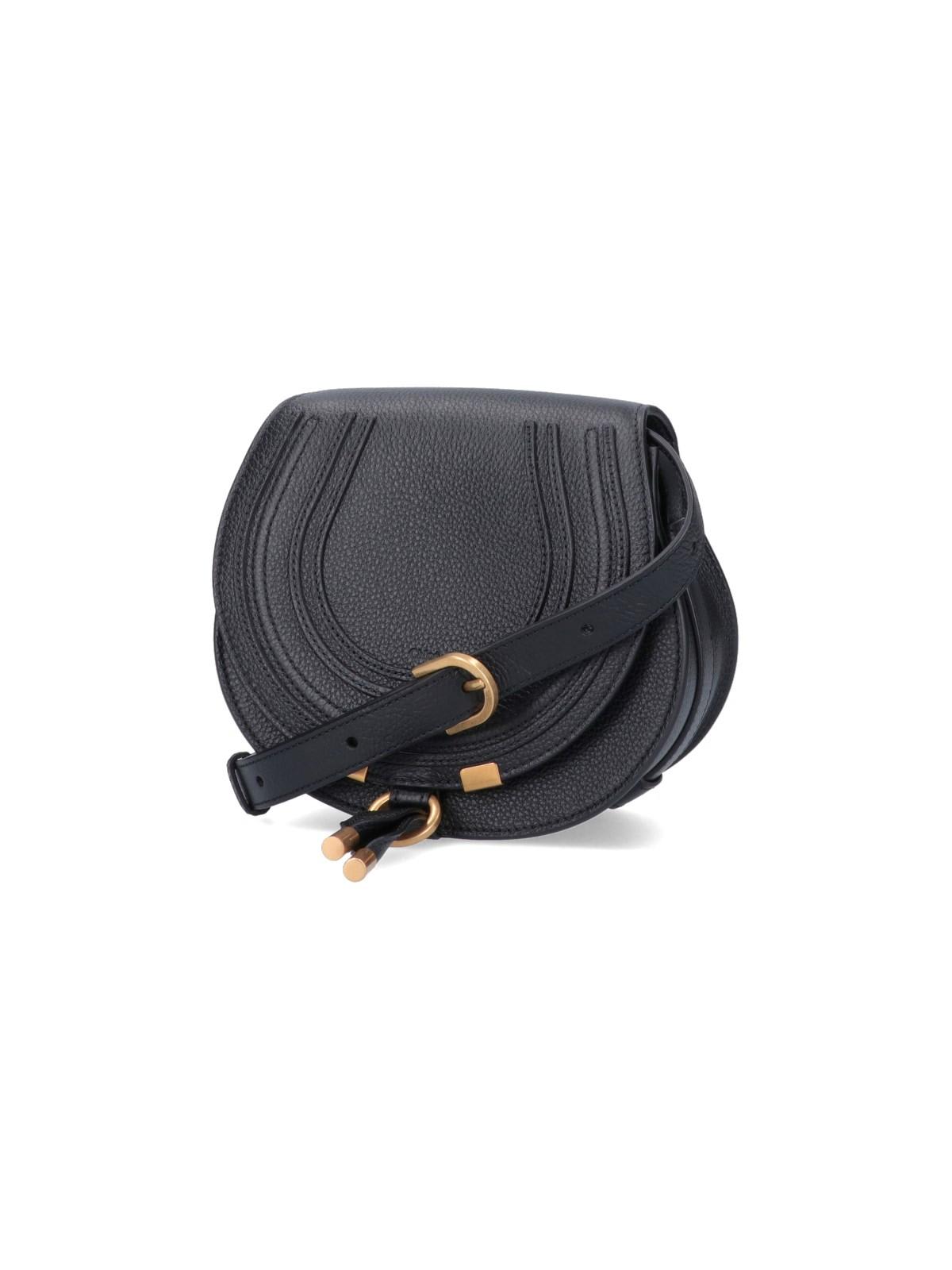 Shop Chloé Small Shoulder Bag Marcie In Black