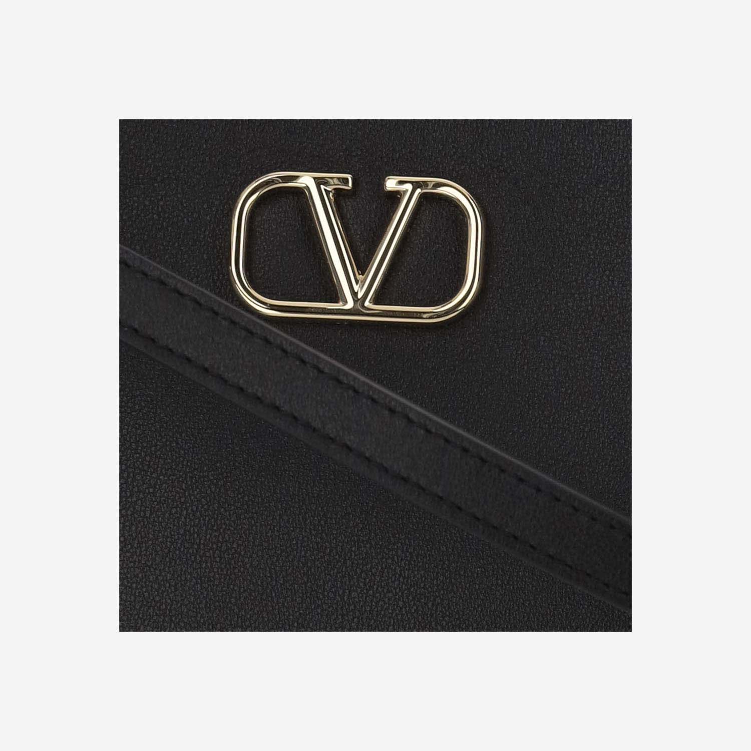 Shop Valentino V-logo Signature Mini Shoulder Bag