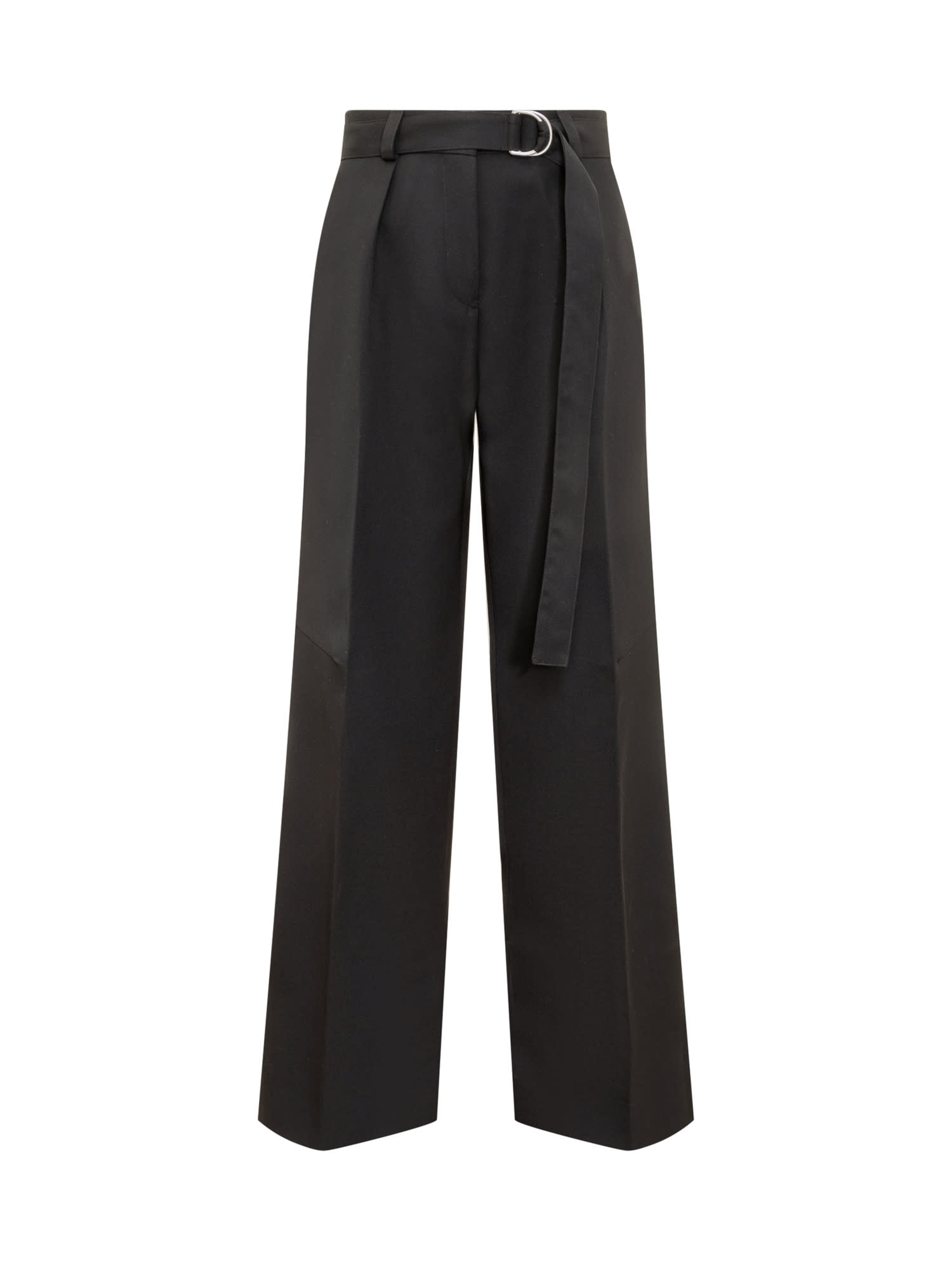 Shop Jil Sander Sharp Wool Gabardine Pants In Nero