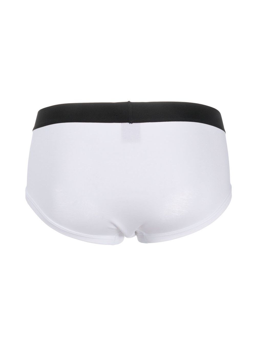 Shop Tom Ford Womans Two White Cotton Briefs With Logo